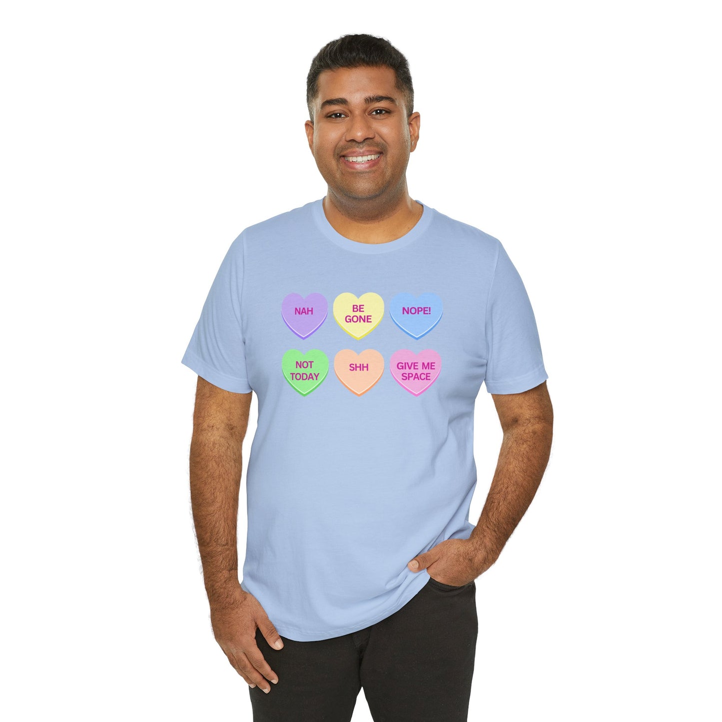 Funny Conversation Heart Unisex Jersey Short Sleeve Tee
