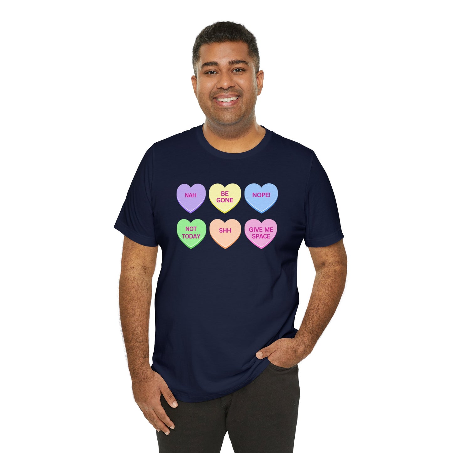 Funny Conversation Heart Unisex Jersey Short Sleeve Tee