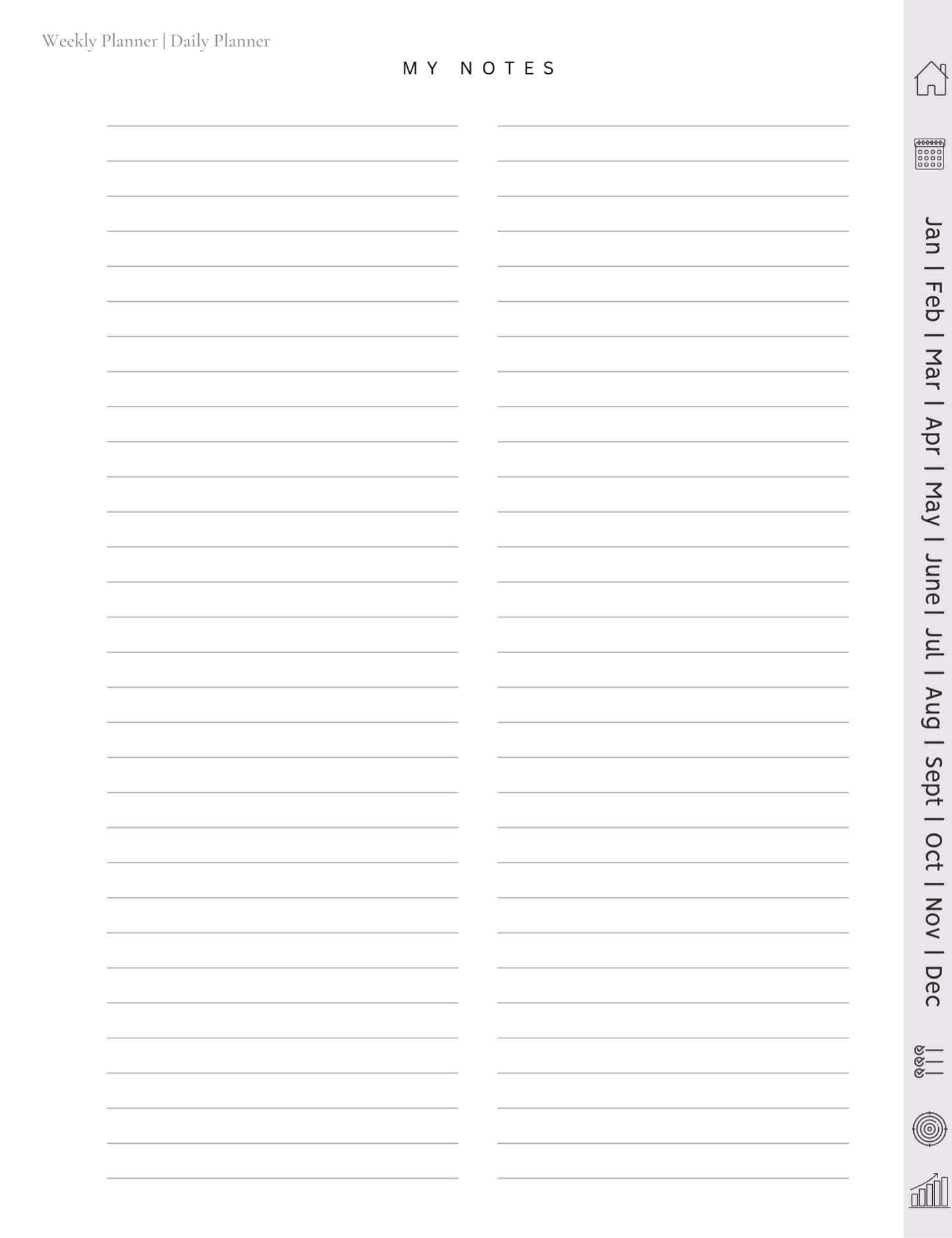 Self Care Planner