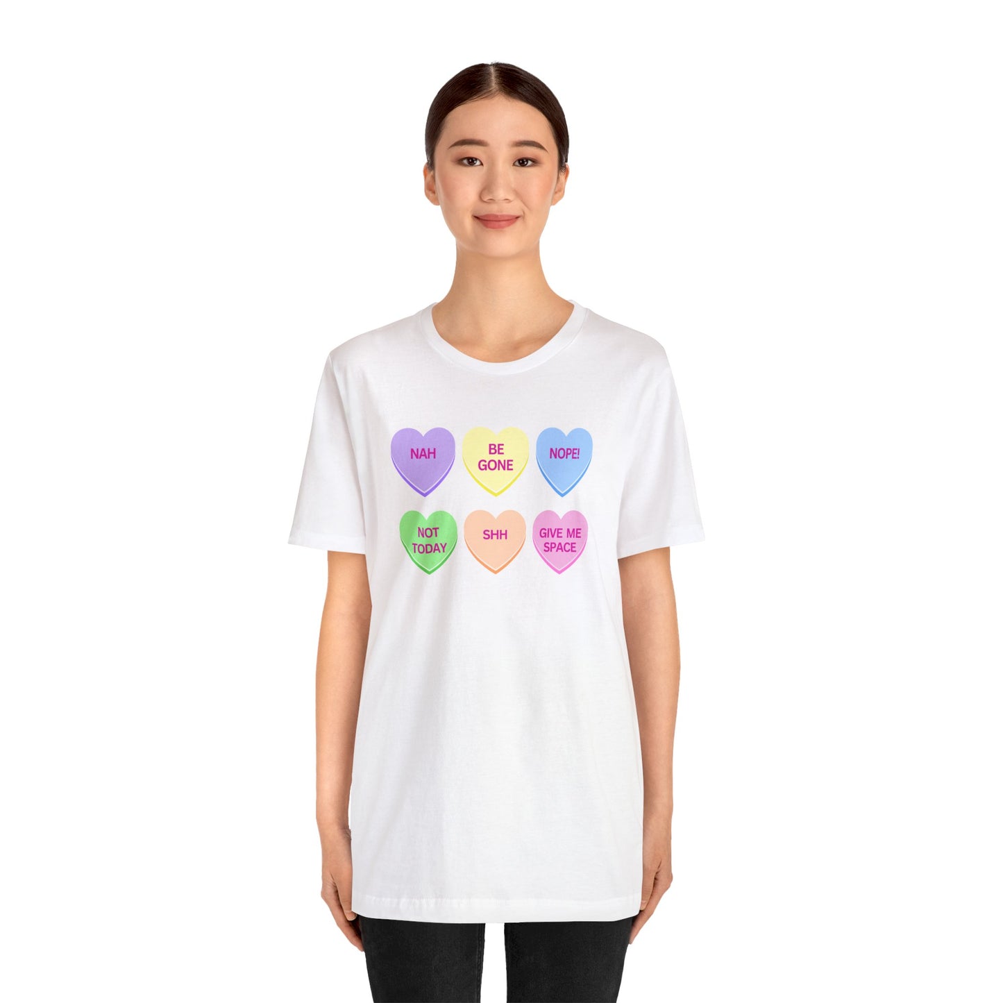 Funny Conversation Heart Unisex Jersey Short Sleeve Tee