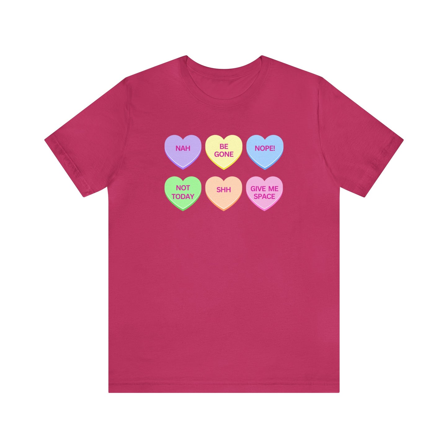 Funny Conversation Heart Unisex Jersey Short Sleeve Tee