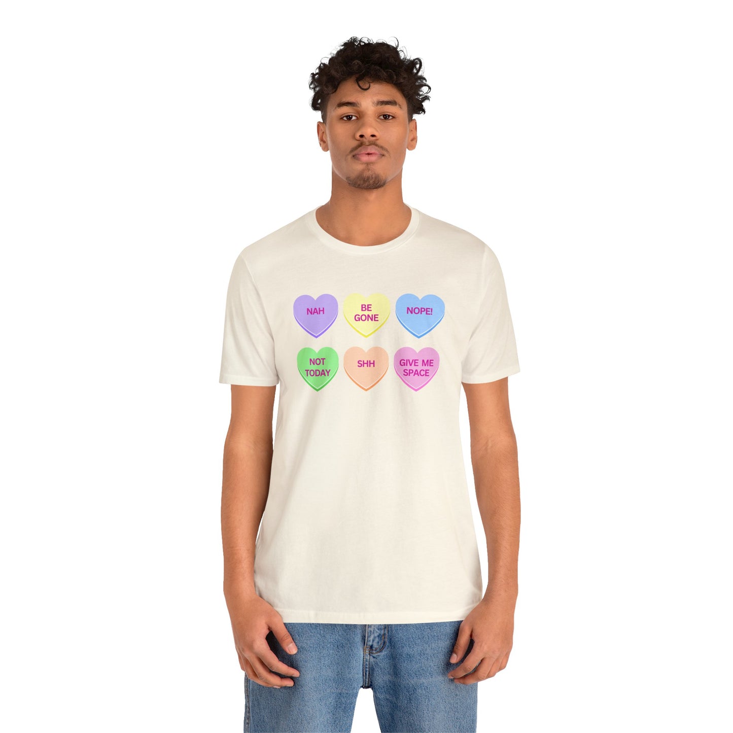 Funny Conversation Heart Unisex Jersey Short Sleeve Tee
