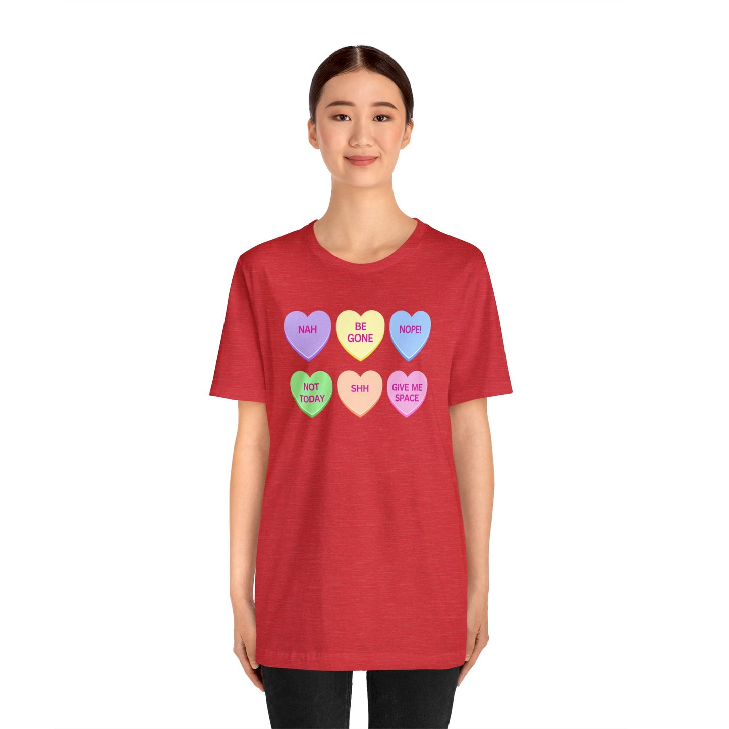 Funny Conversation Heart Unisex Jersey Short Sleeve Tee