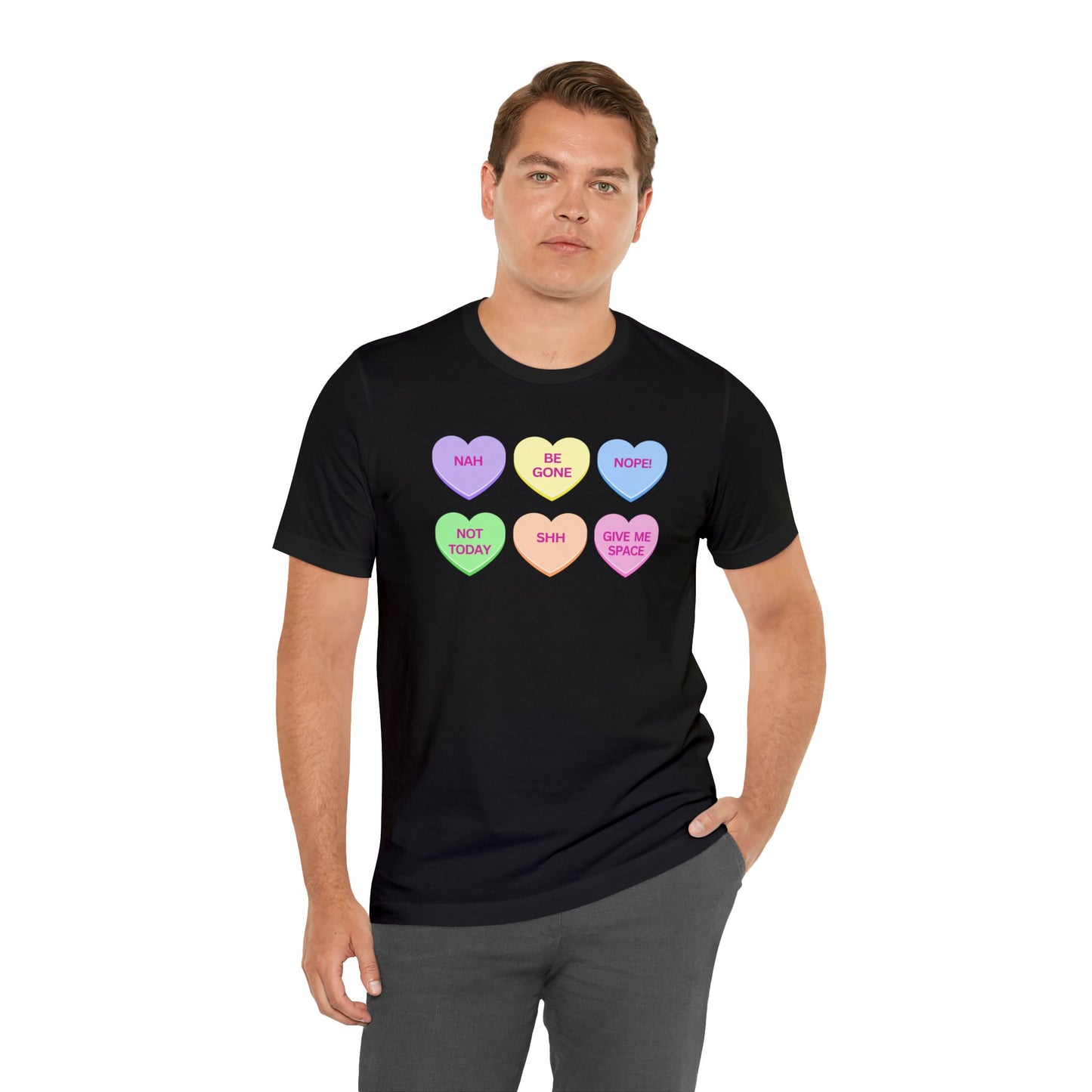 Funny Conversation Heart Unisex Jersey Short Sleeve Tee