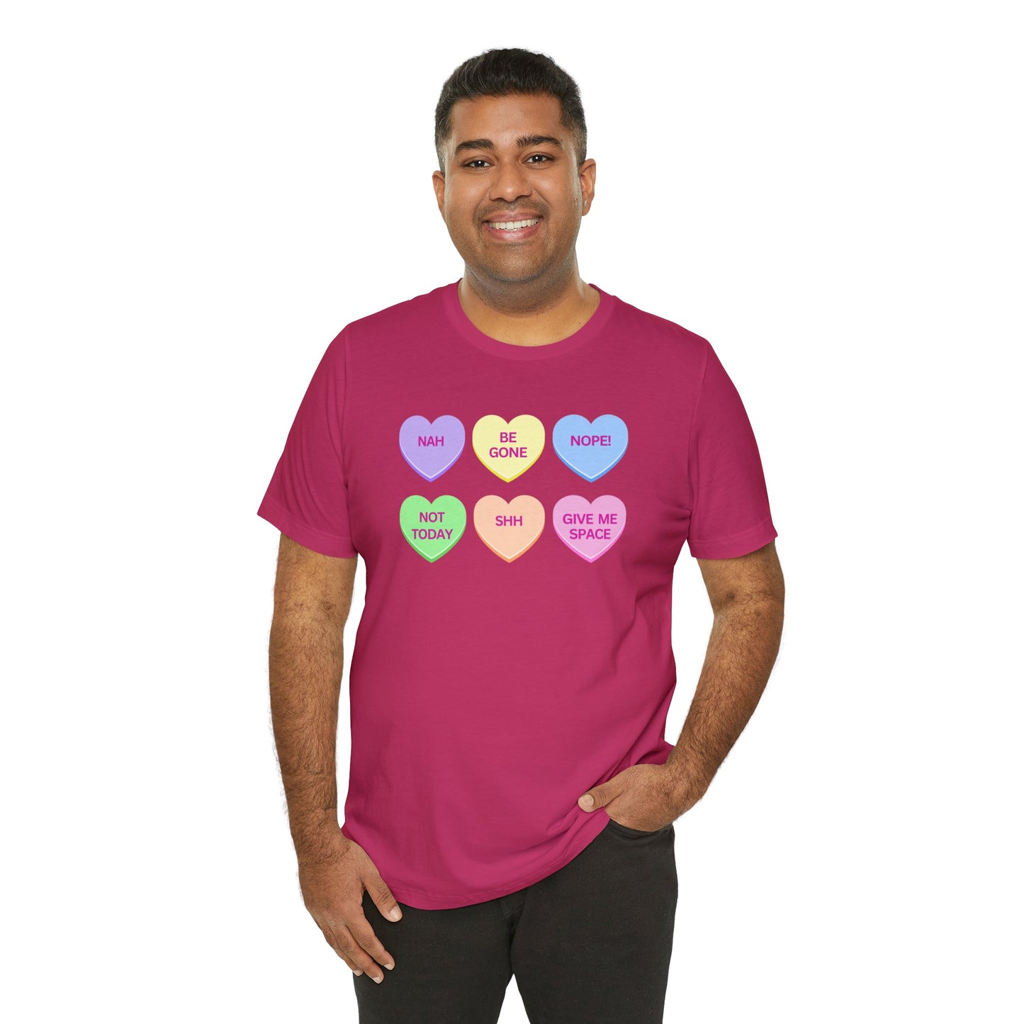 Funny Conversation Heart Unisex Jersey Short Sleeve Tee