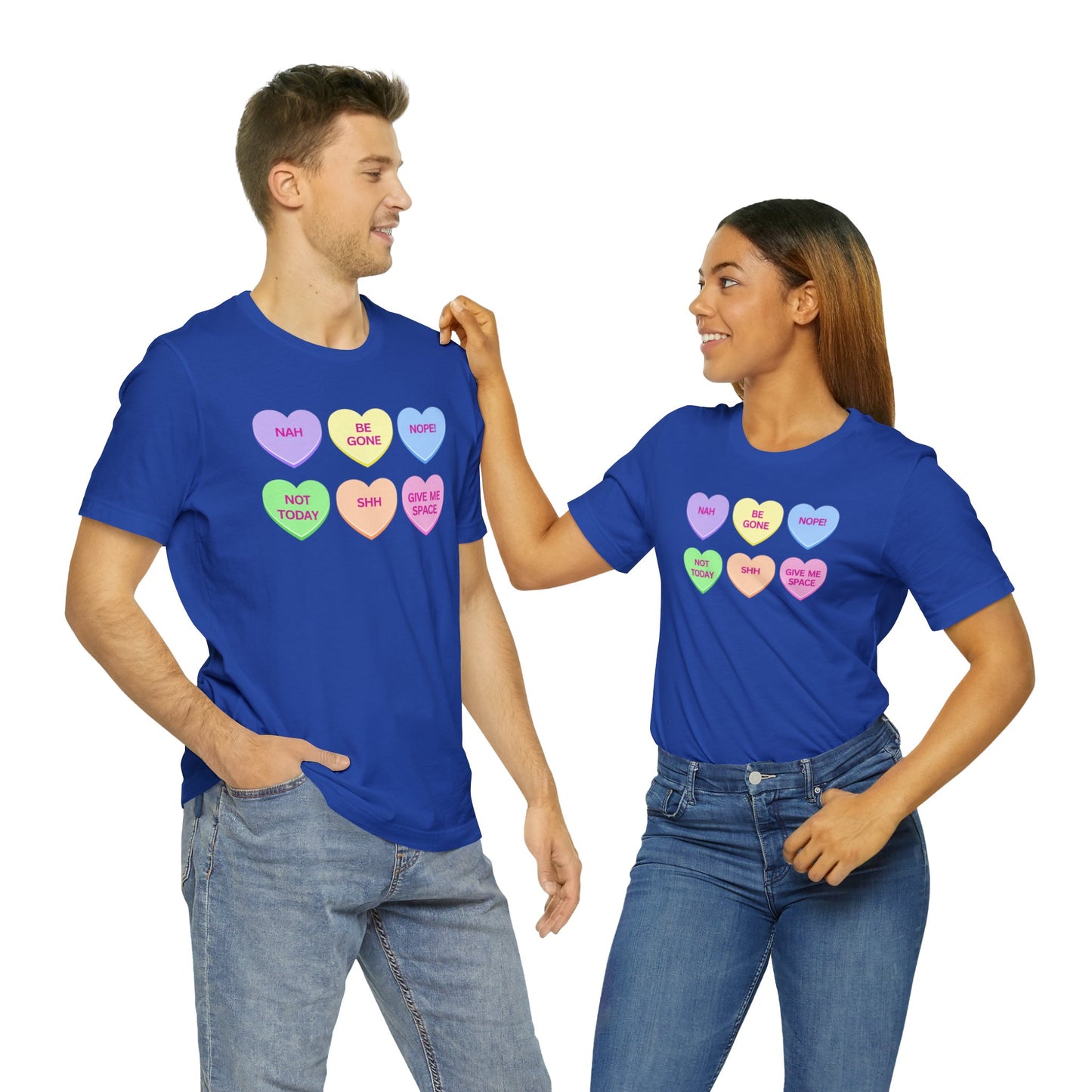 Funny Conversation Heart Unisex Jersey Short Sleeve Tee