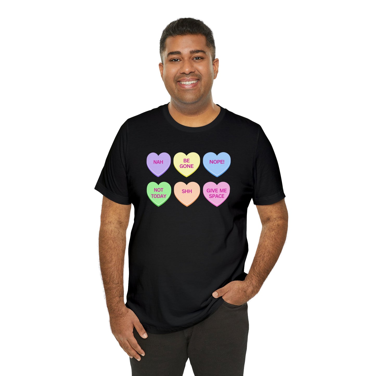 Funny Conversation Heart Unisex Jersey Short Sleeve Tee