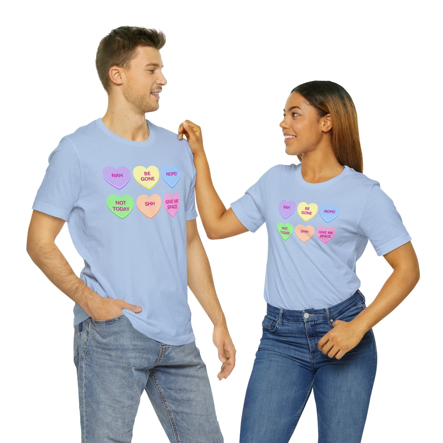 Funny Conversation Heart Unisex Jersey Short Sleeve Tee