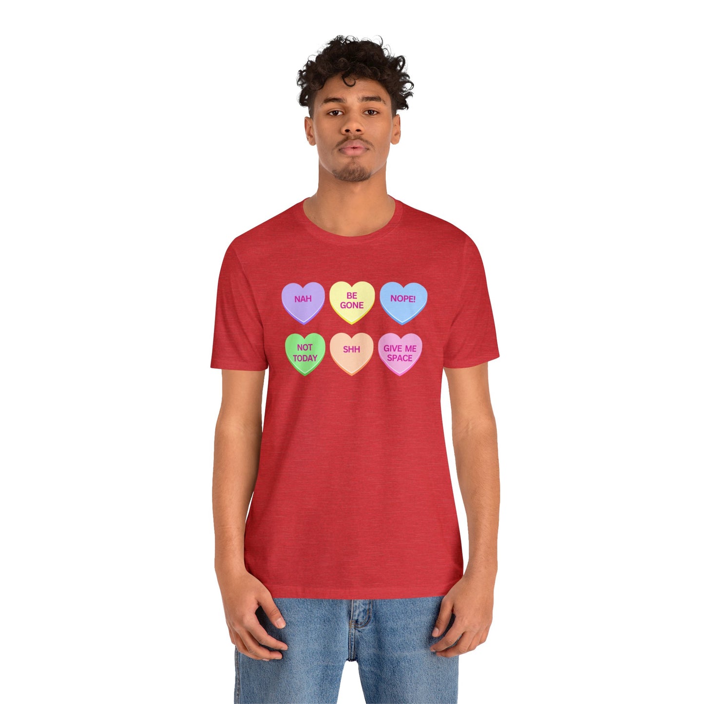 Funny Conversation Heart Unisex Jersey Short Sleeve Tee