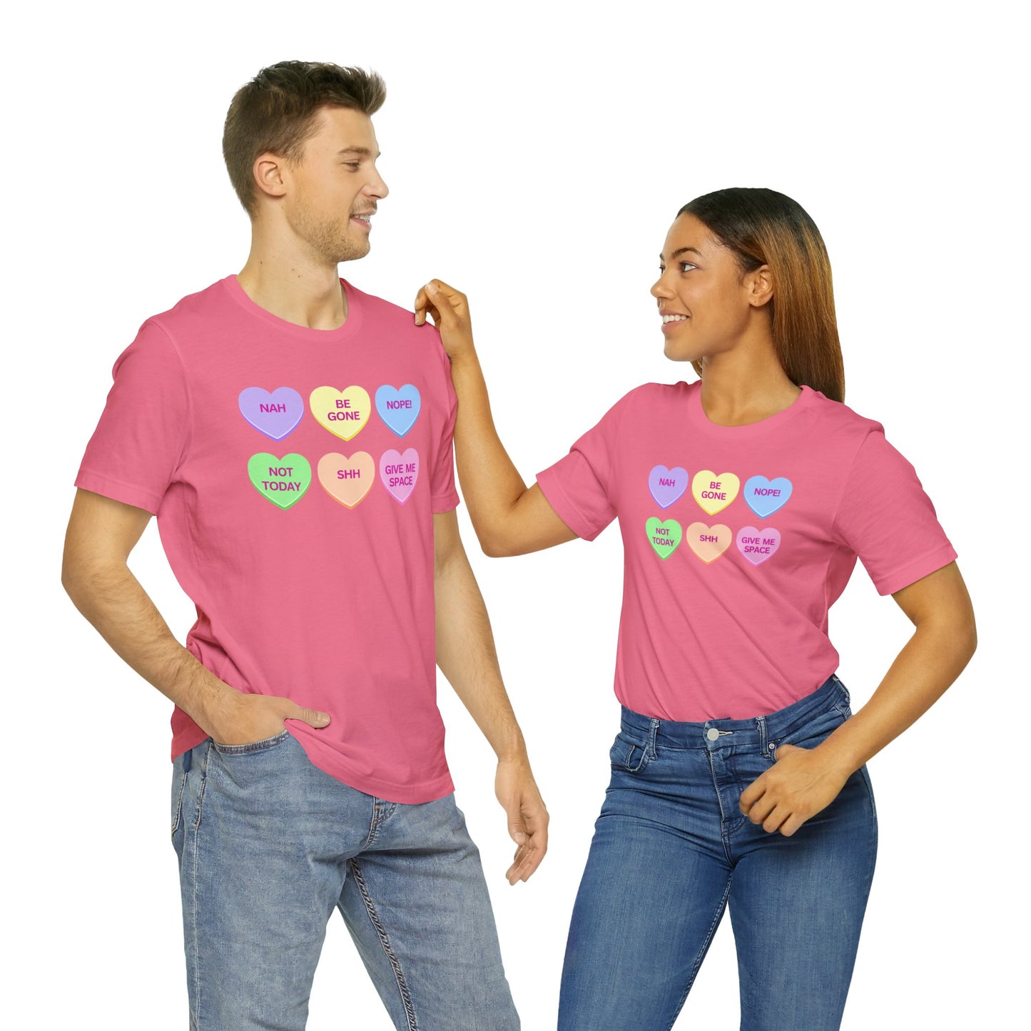 Funny Conversation Heart Unisex Jersey Short Sleeve Tee