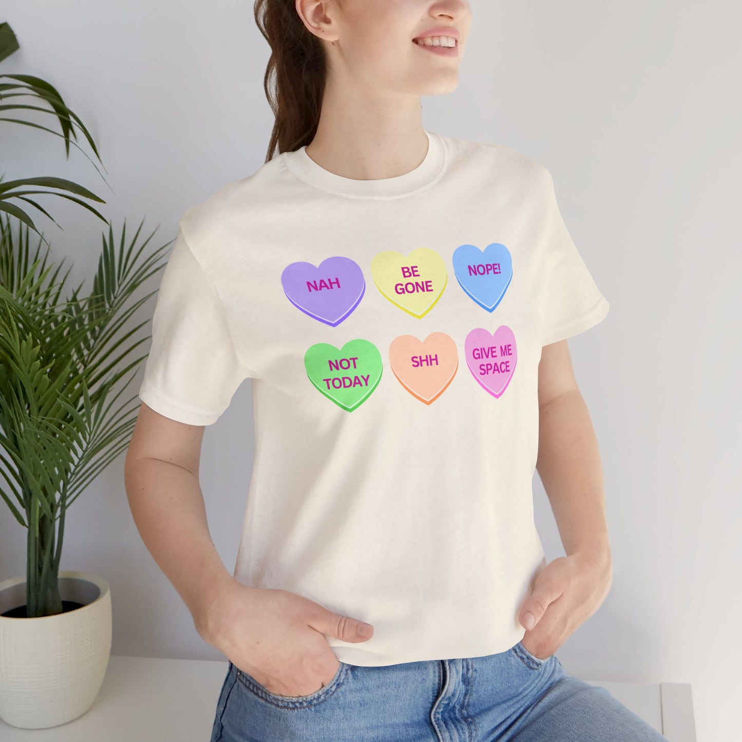 Funny Conversation Heart Unisex Jersey Short Sleeve Tee