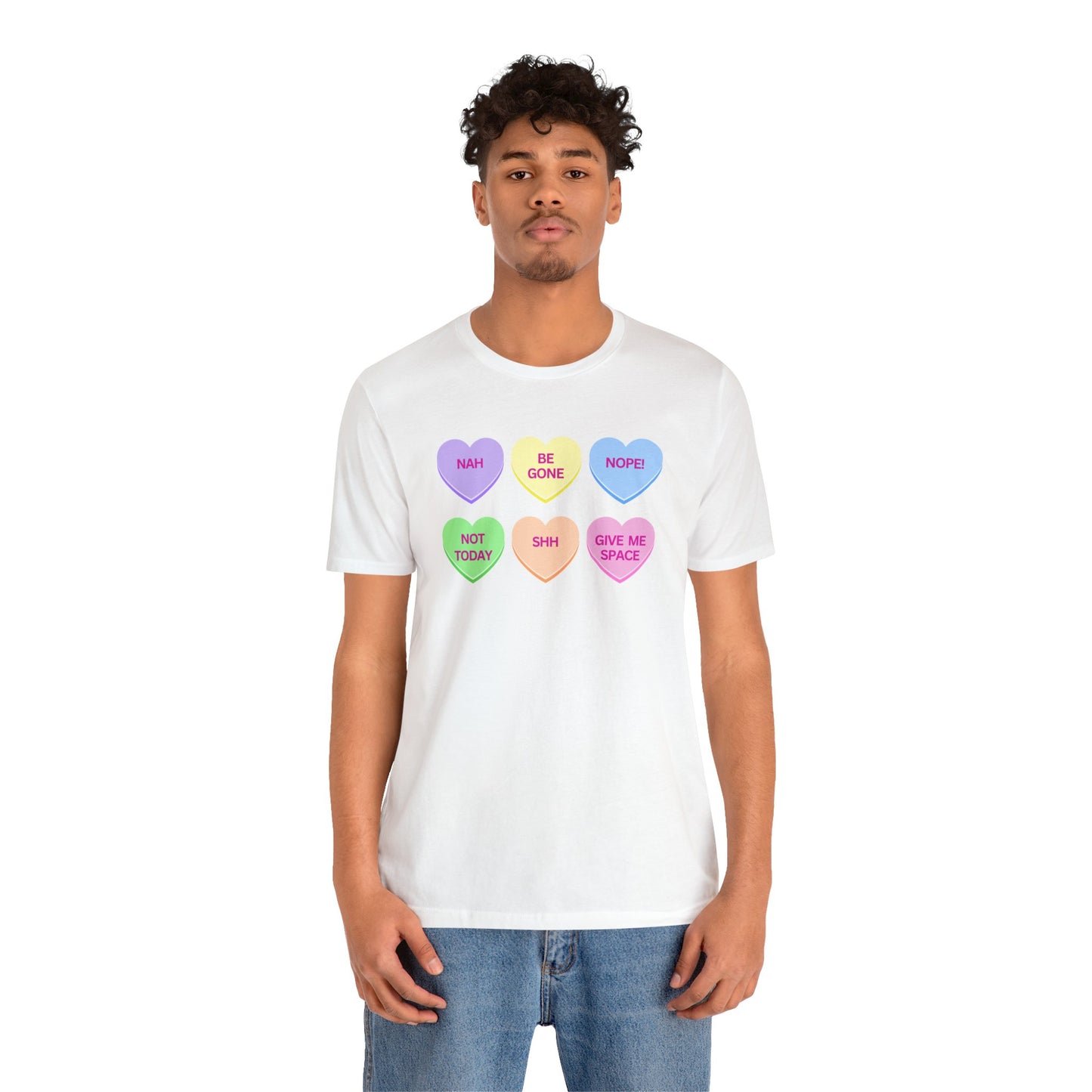 Funny Conversation Heart Unisex Jersey Short Sleeve Tee