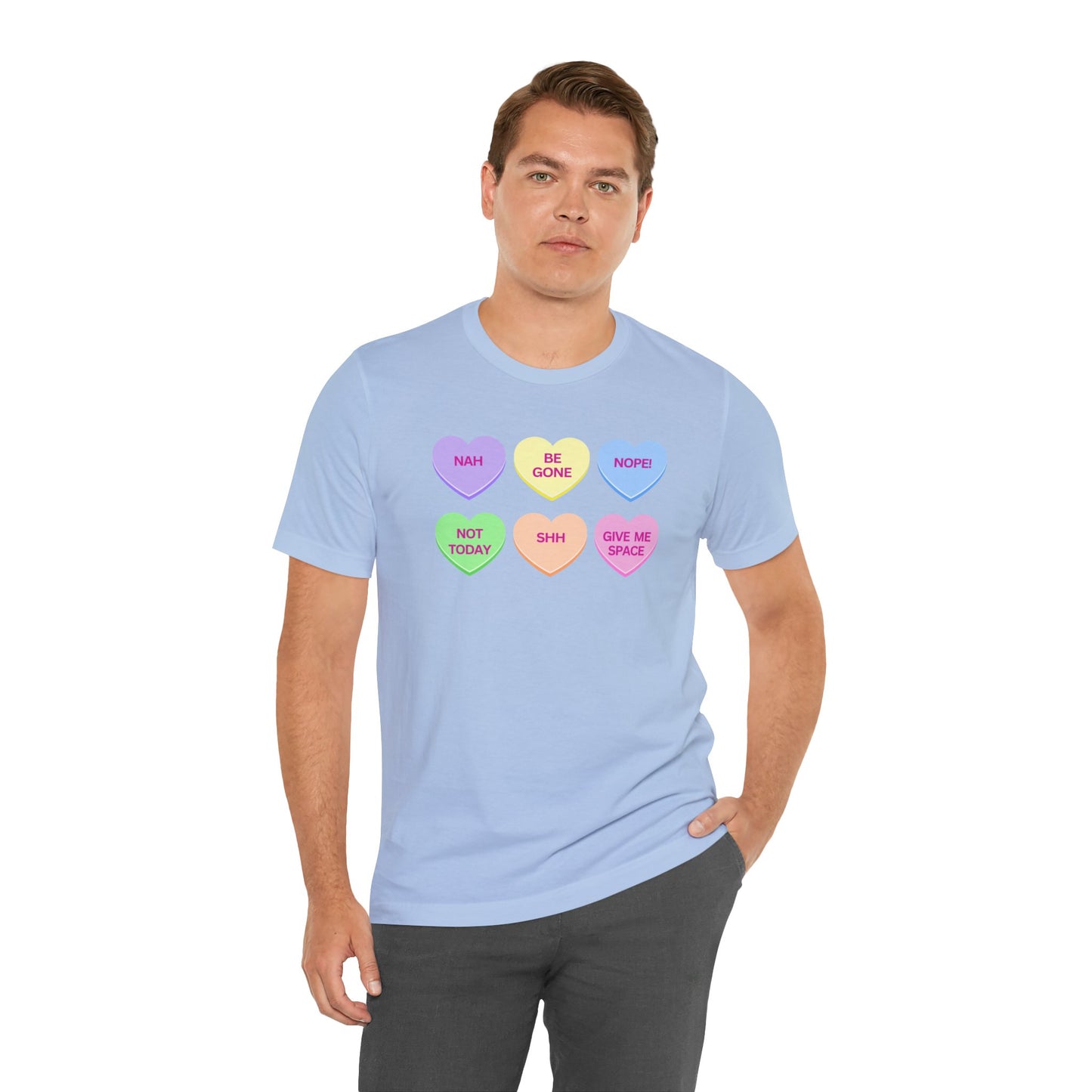 Funny Conversation Heart Unisex Jersey Short Sleeve Tee