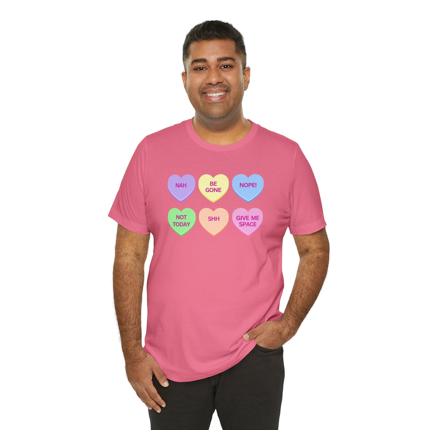 Funny Conversation Heart Unisex Jersey Short Sleeve Tee