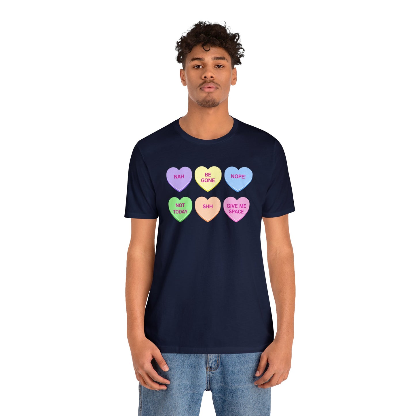 Funny Conversation Heart Unisex Jersey Short Sleeve Tee