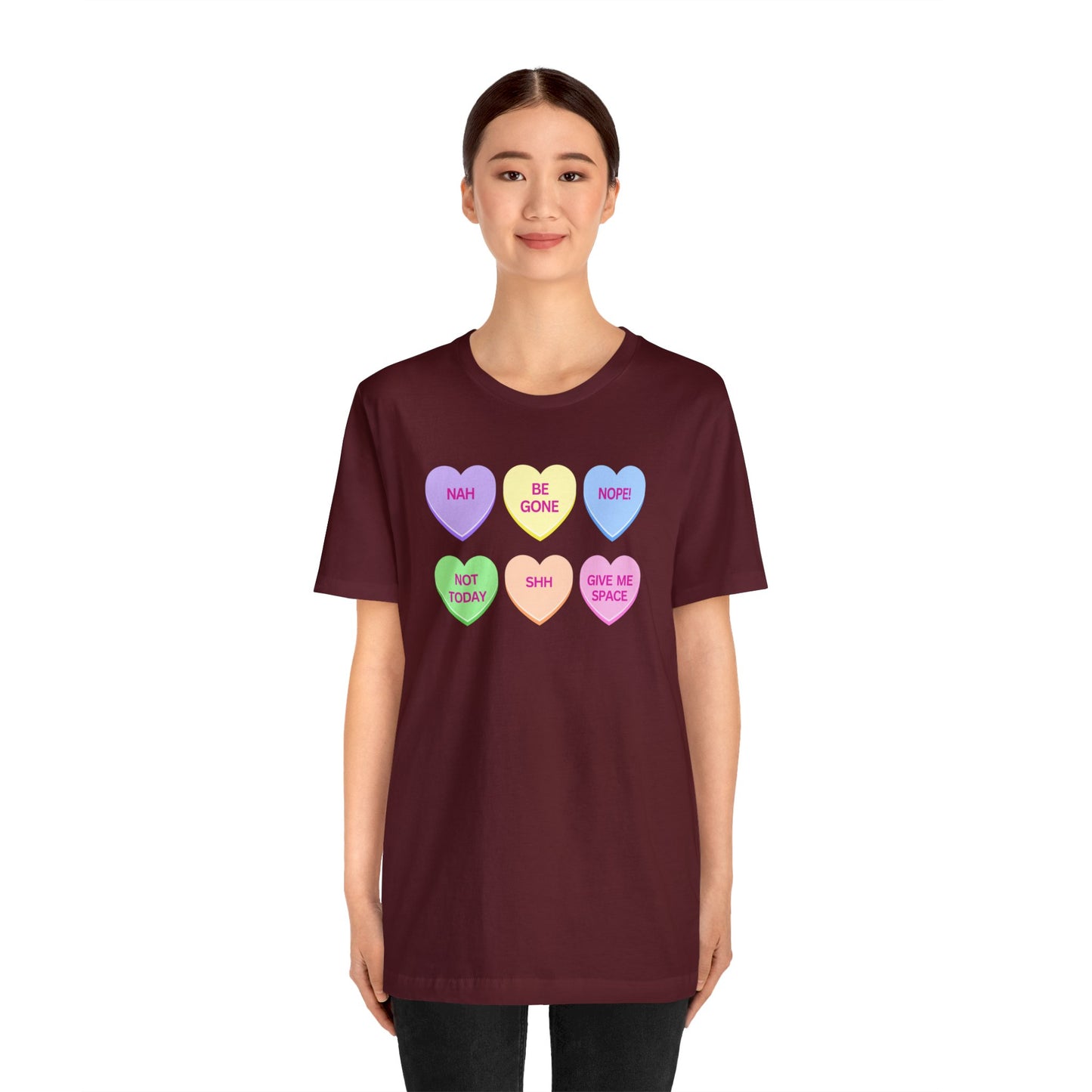 Funny Conversation Heart Unisex Jersey Short Sleeve Tee