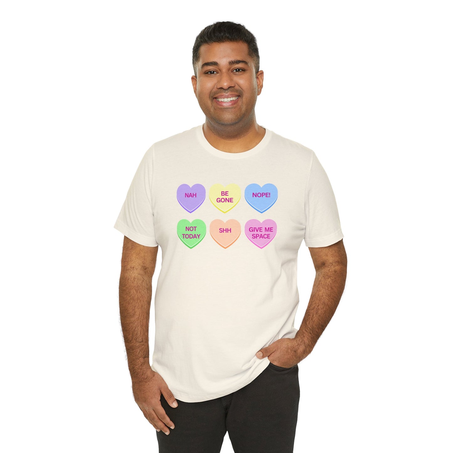 Funny Conversation Heart Unisex Jersey Short Sleeve Tee