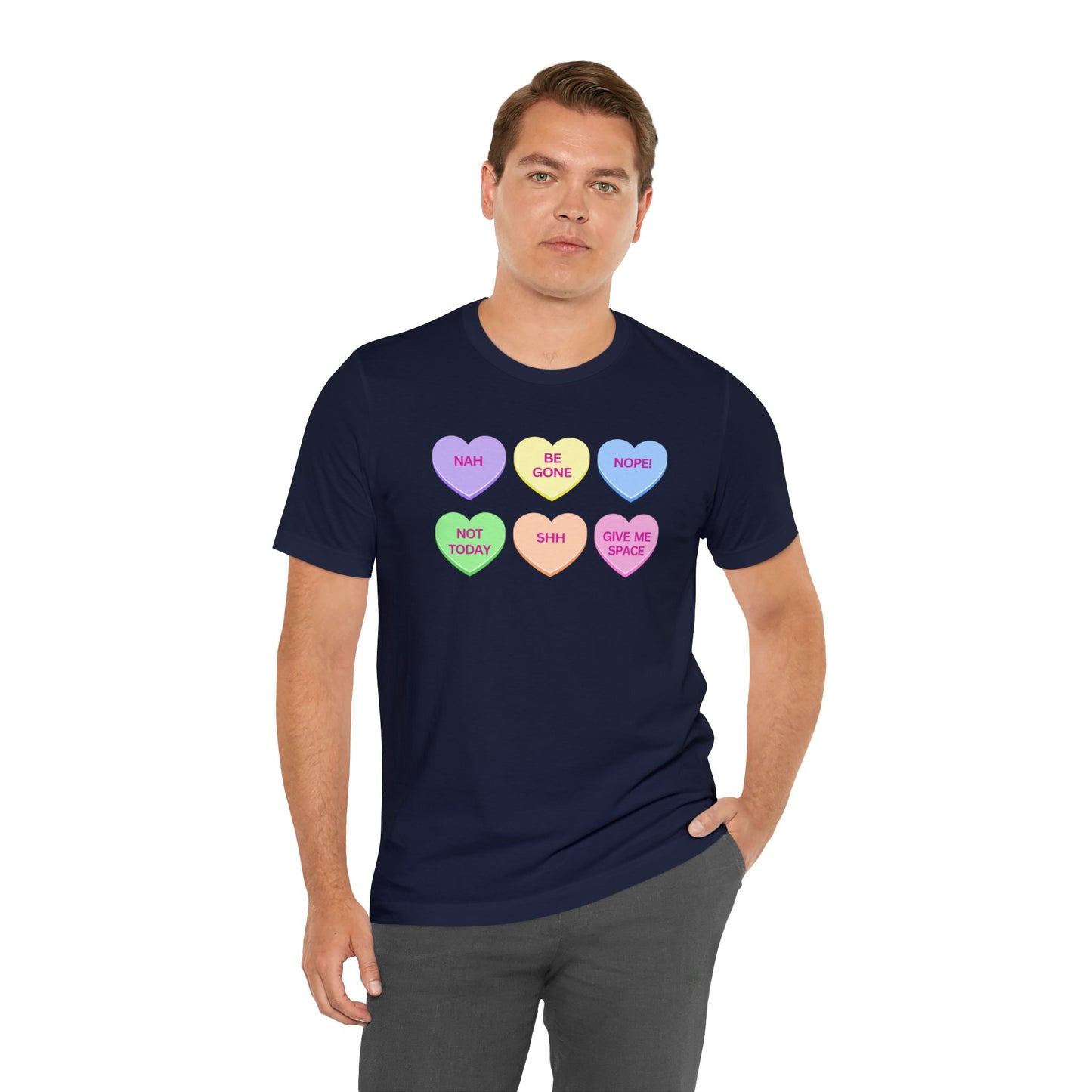 Funny Conversation Heart Unisex Jersey Short Sleeve Tee