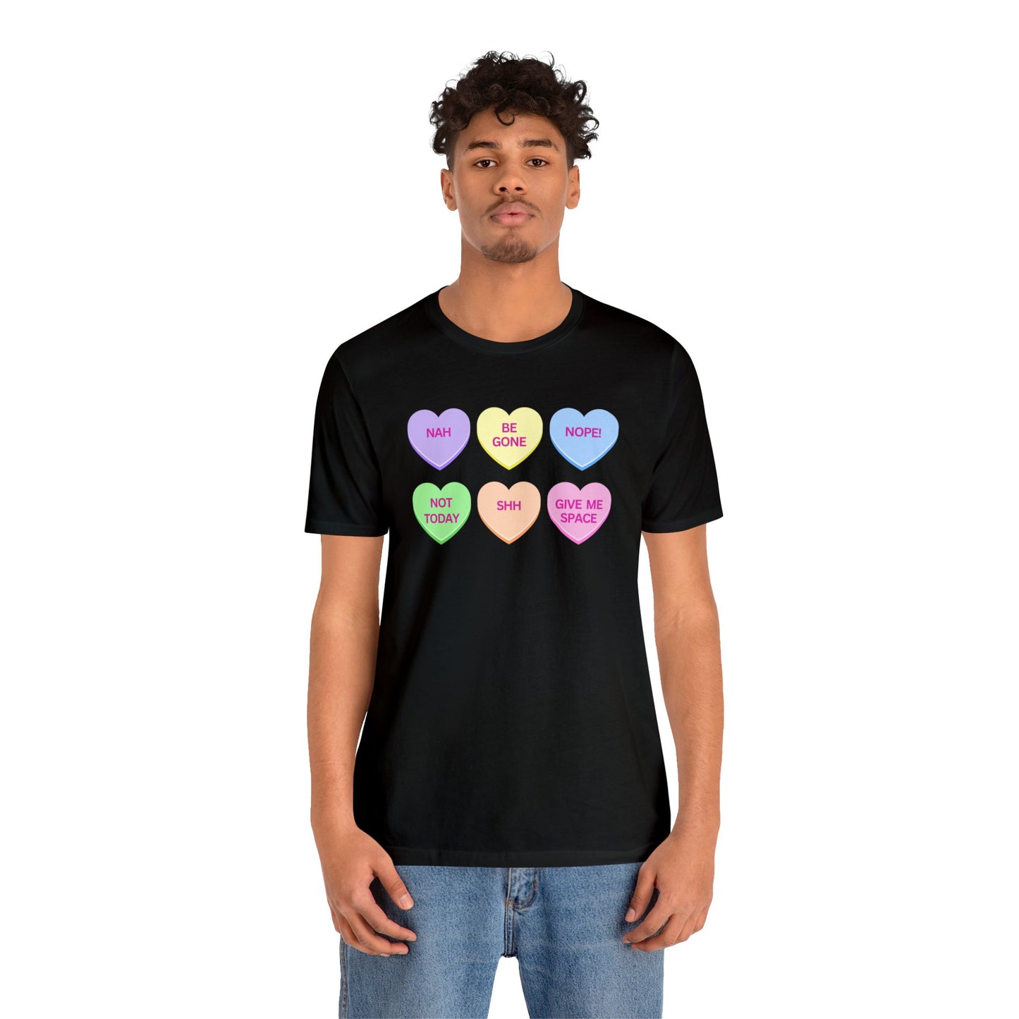 Funny Conversation Heart Unisex Jersey Short Sleeve Tee