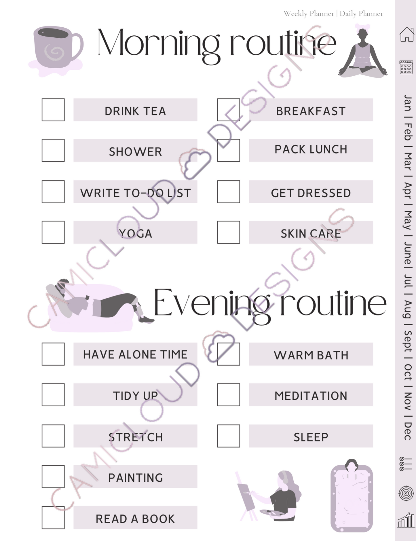 Self Care Planner
