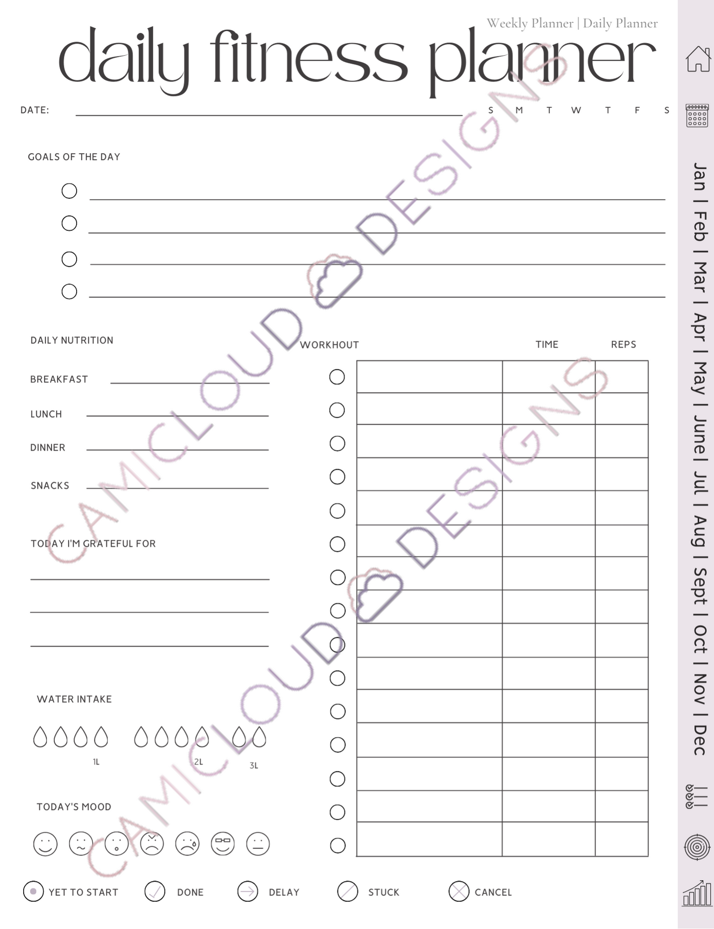 Self Care Planner