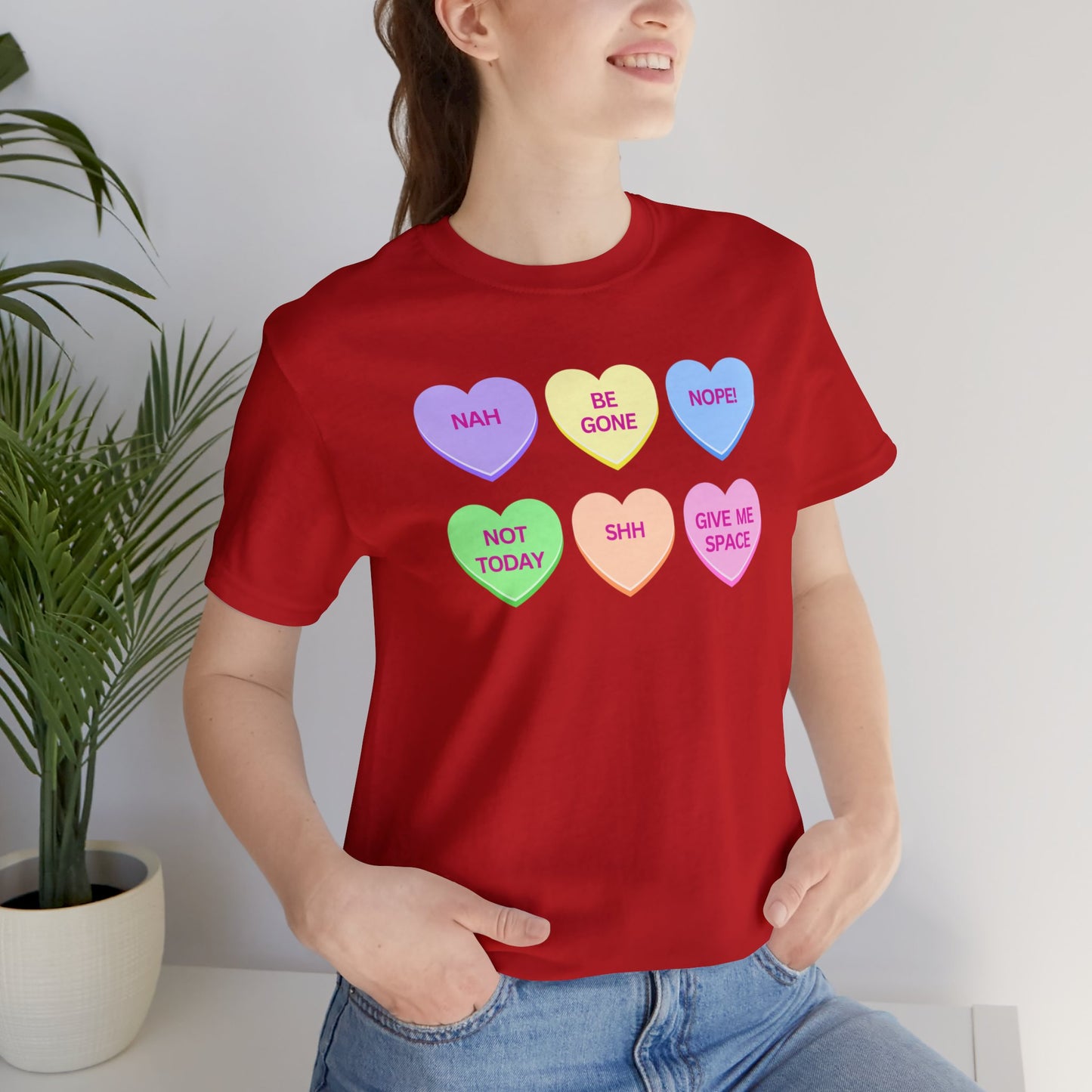 Funny Conversation Heart Unisex Jersey Short Sleeve Tee