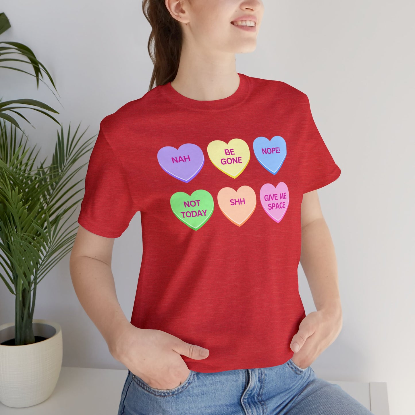 Funny Conversation Heart Unisex Jersey Short Sleeve Tee