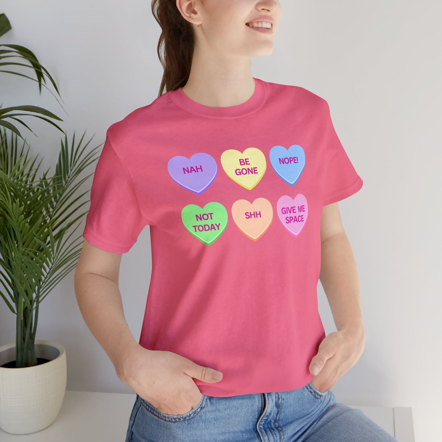 Funny Conversation Heart Unisex Jersey Short Sleeve Tee