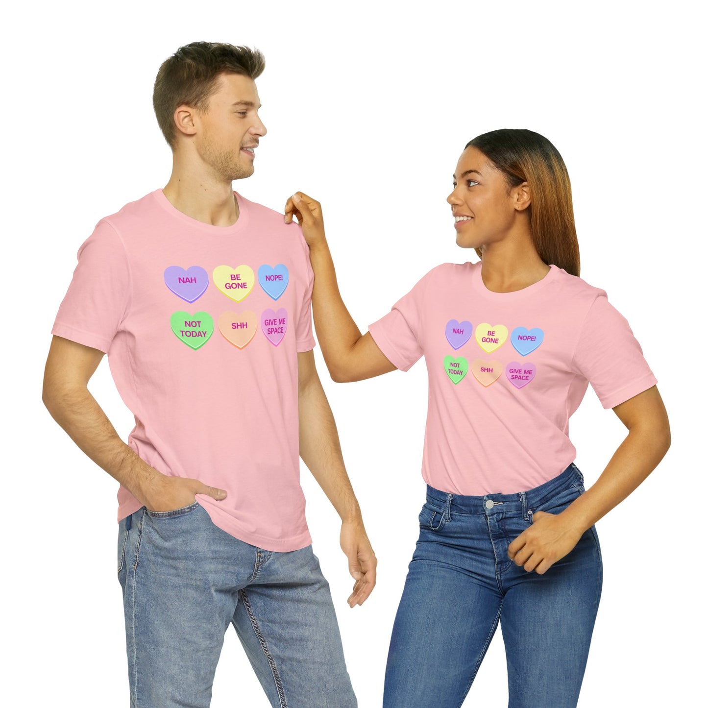 Funny Conversation Heart Unisex Jersey Short Sleeve Tee
