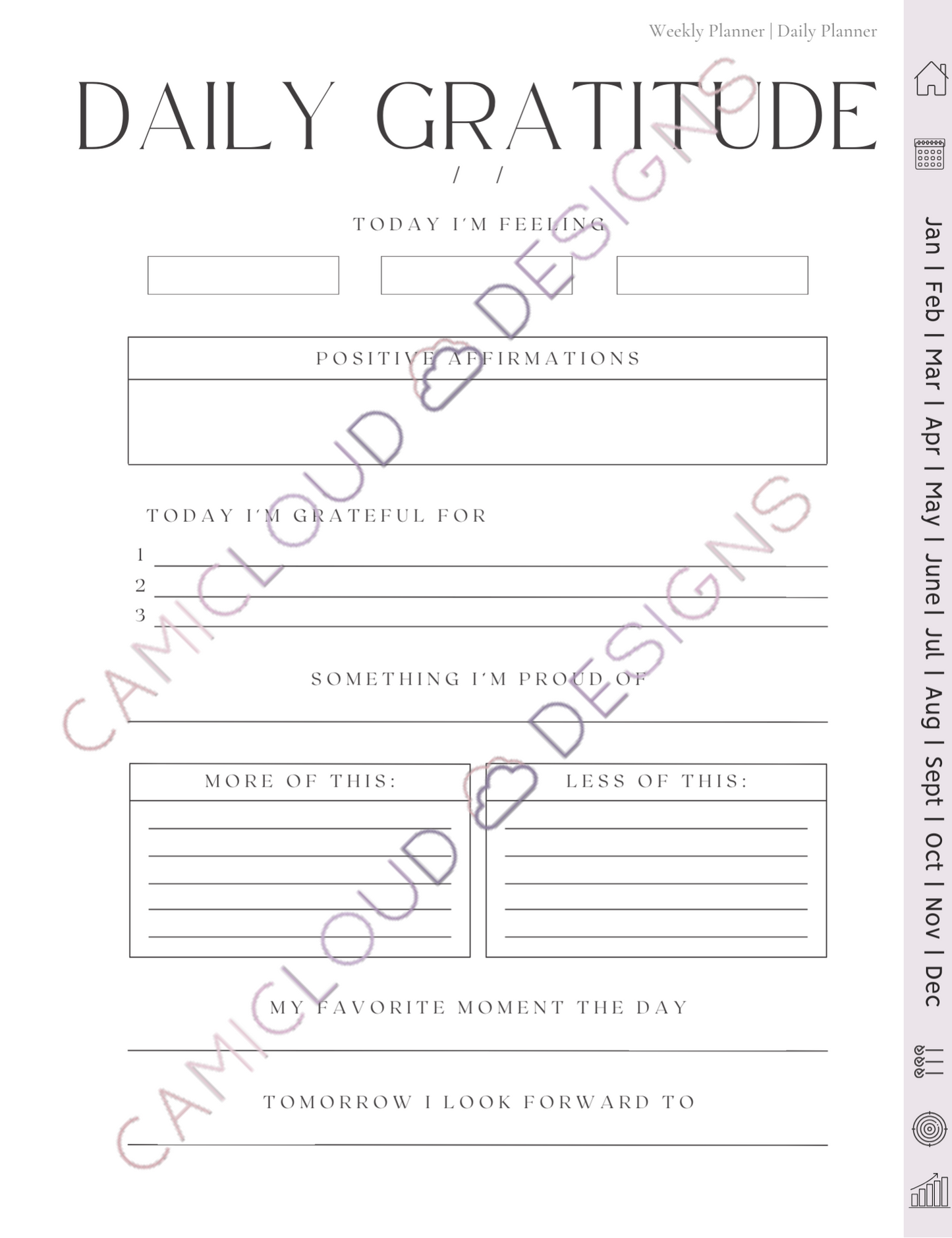 Self Care Planner