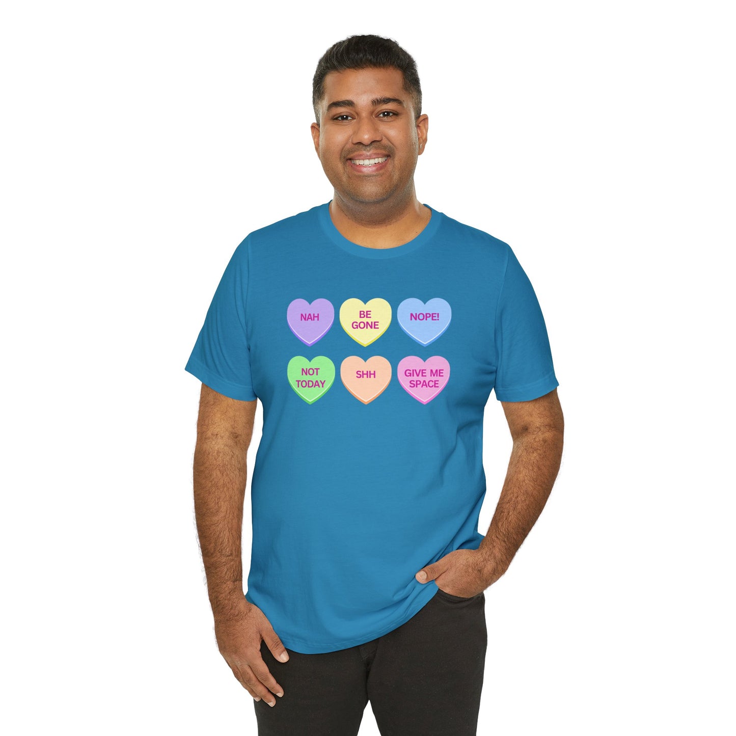 Funny Conversation Heart Unisex Jersey Short Sleeve Tee