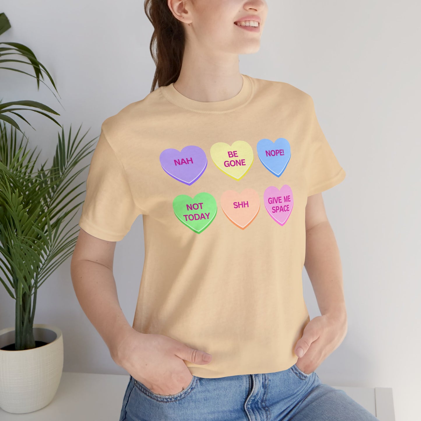 Funny Conversation Heart Unisex Jersey Short Sleeve Tee