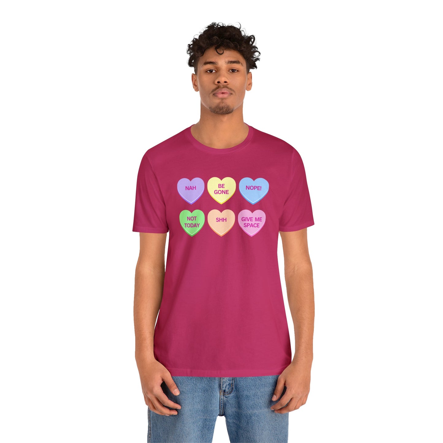 Funny Conversation Heart Unisex Jersey Short Sleeve Tee