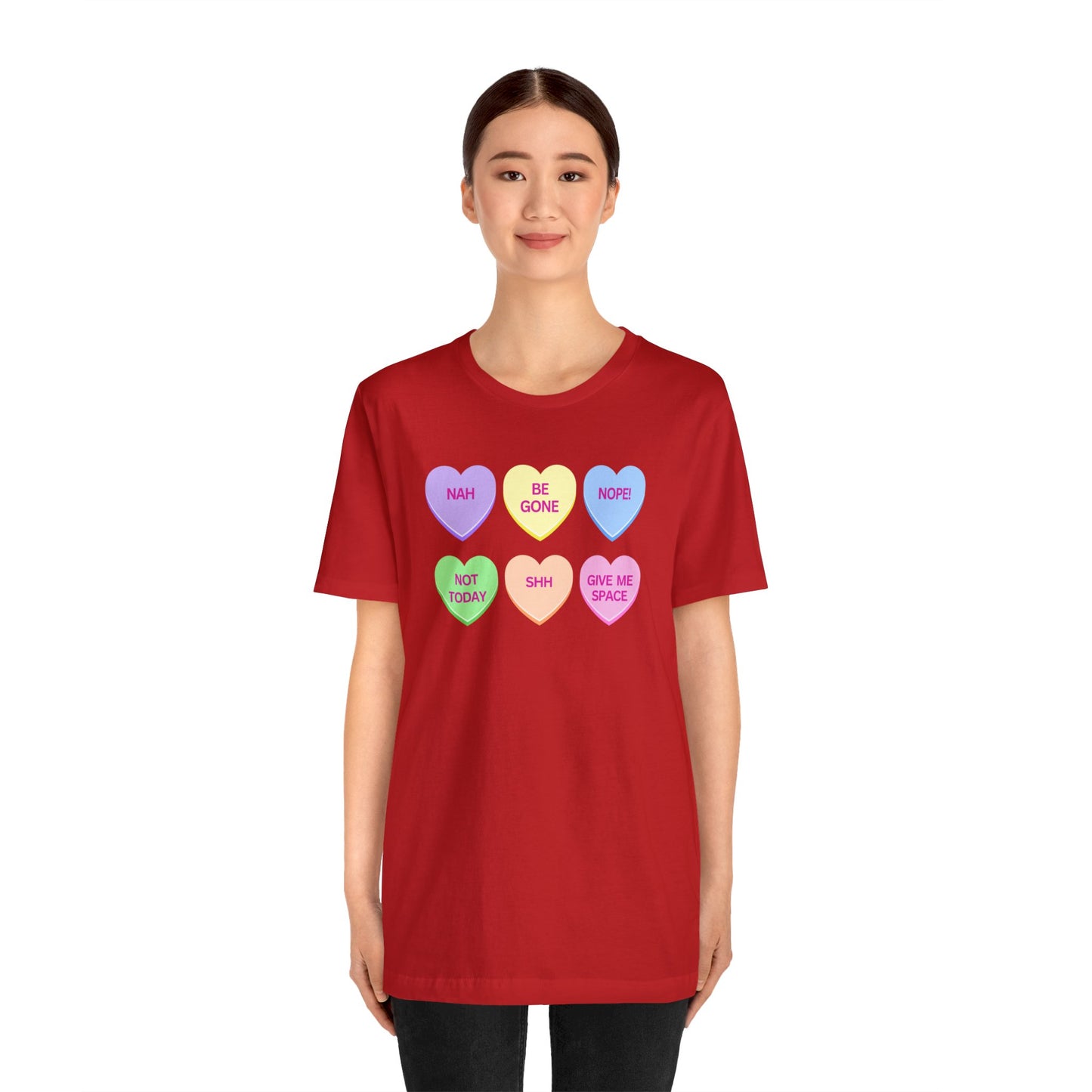 Funny Conversation Heart Unisex Jersey Short Sleeve Tee