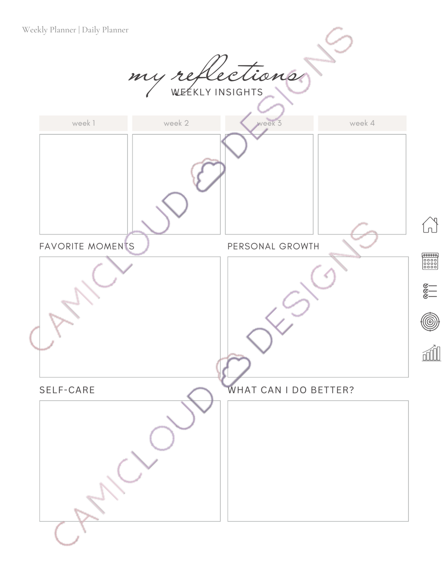 Self Care Planner