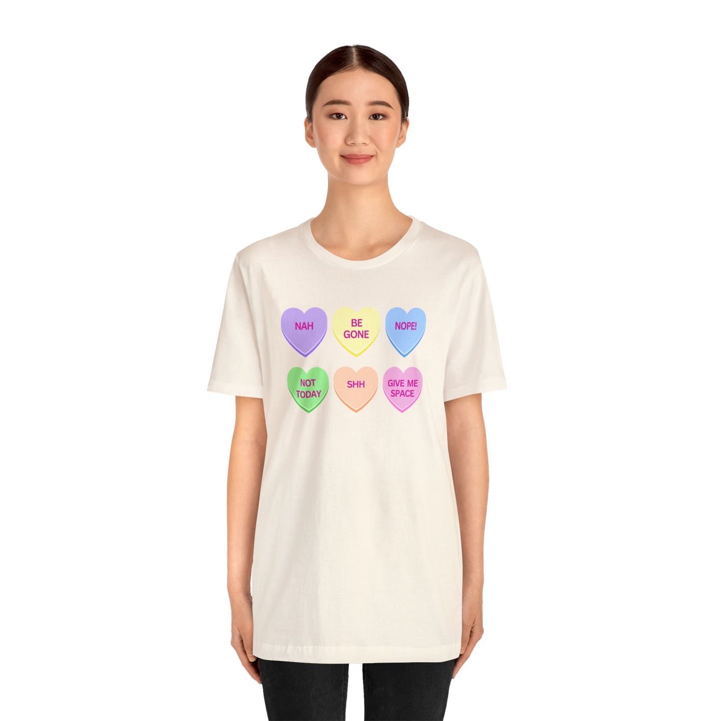 Funny Conversation Heart Unisex Jersey Short Sleeve Tee