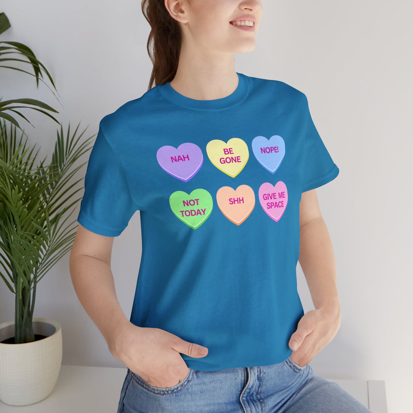 Funny Conversation Heart Unisex Jersey Short Sleeve Tee