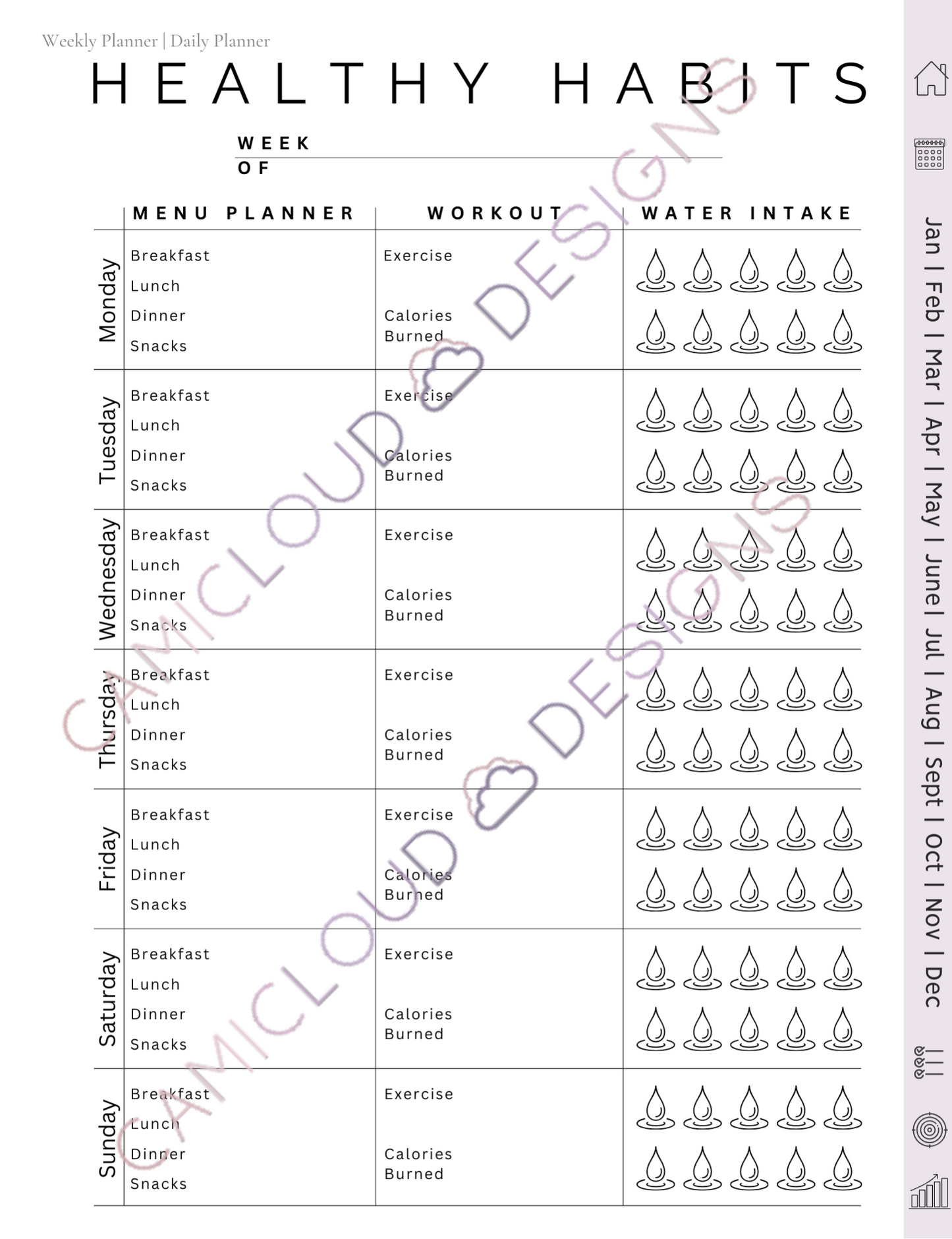 Self Care Planner