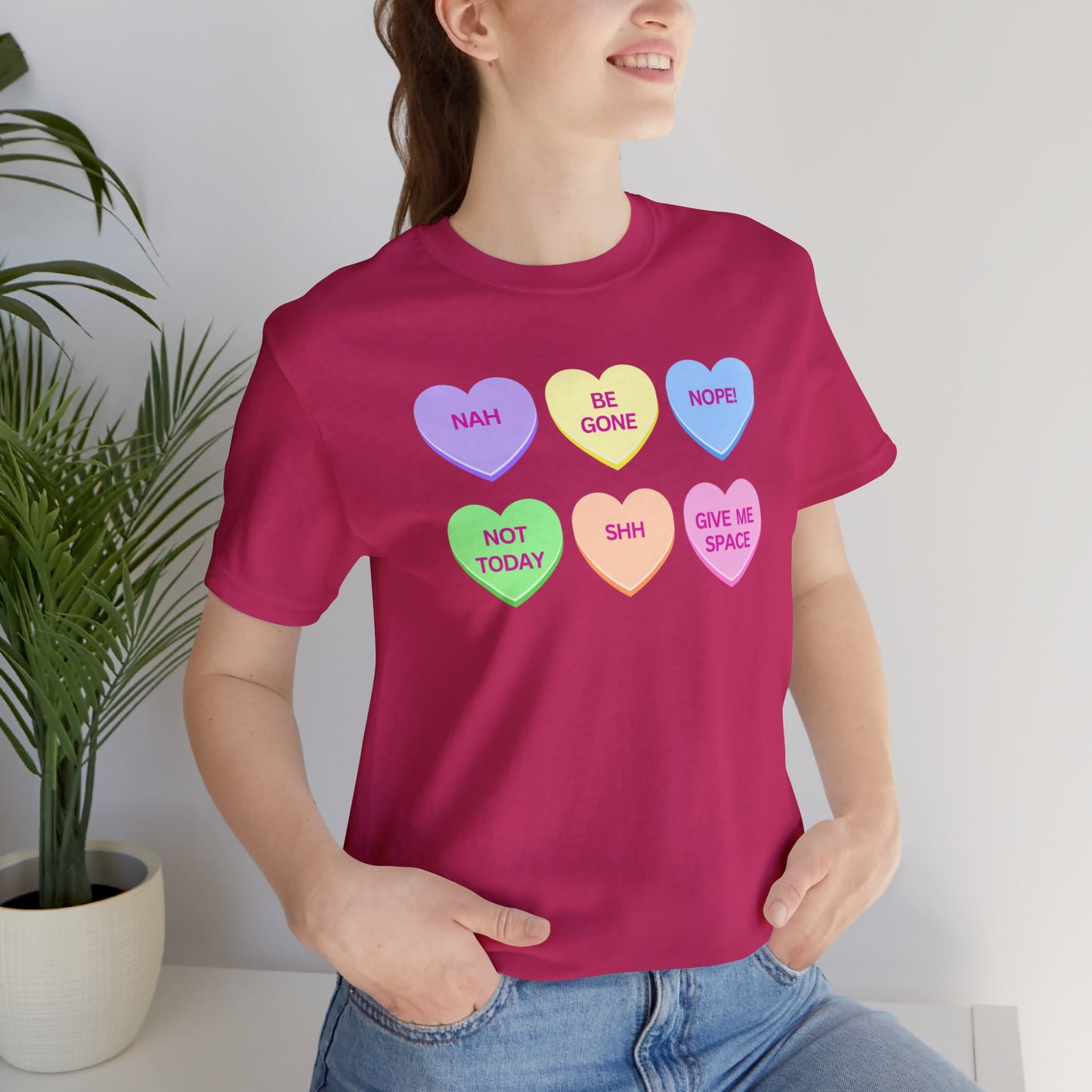 Funny Conversation Heart Unisex Jersey Short Sleeve Tee
