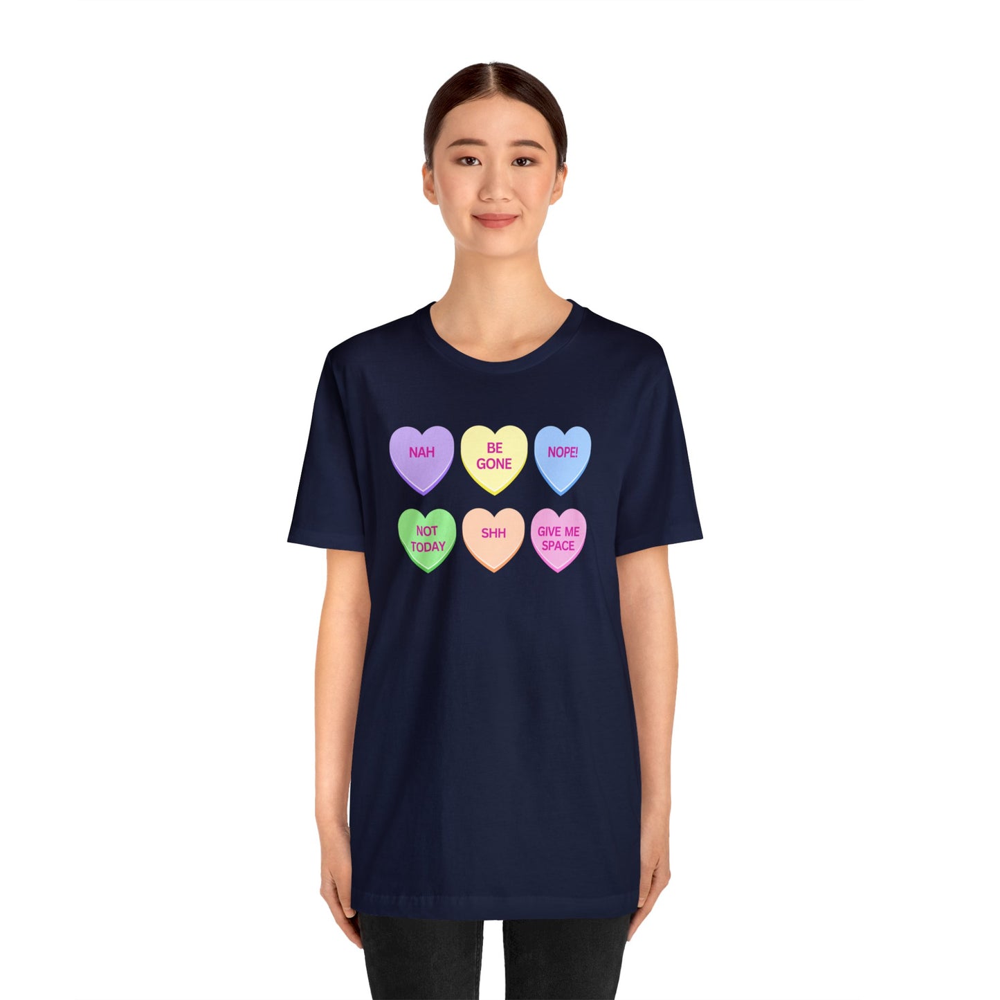 Funny Conversation Heart Unisex Jersey Short Sleeve Tee