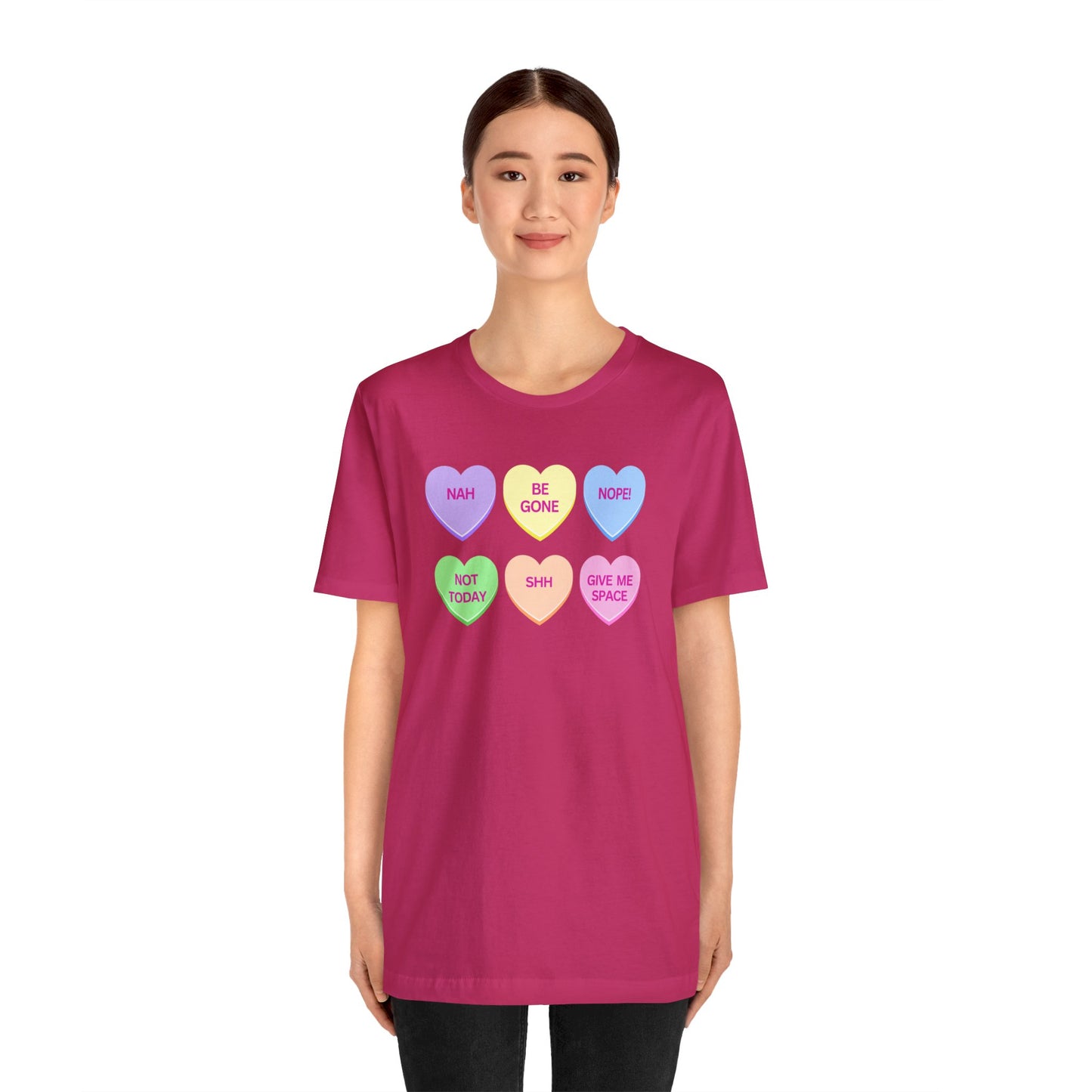 Funny Conversation Heart Unisex Jersey Short Sleeve Tee