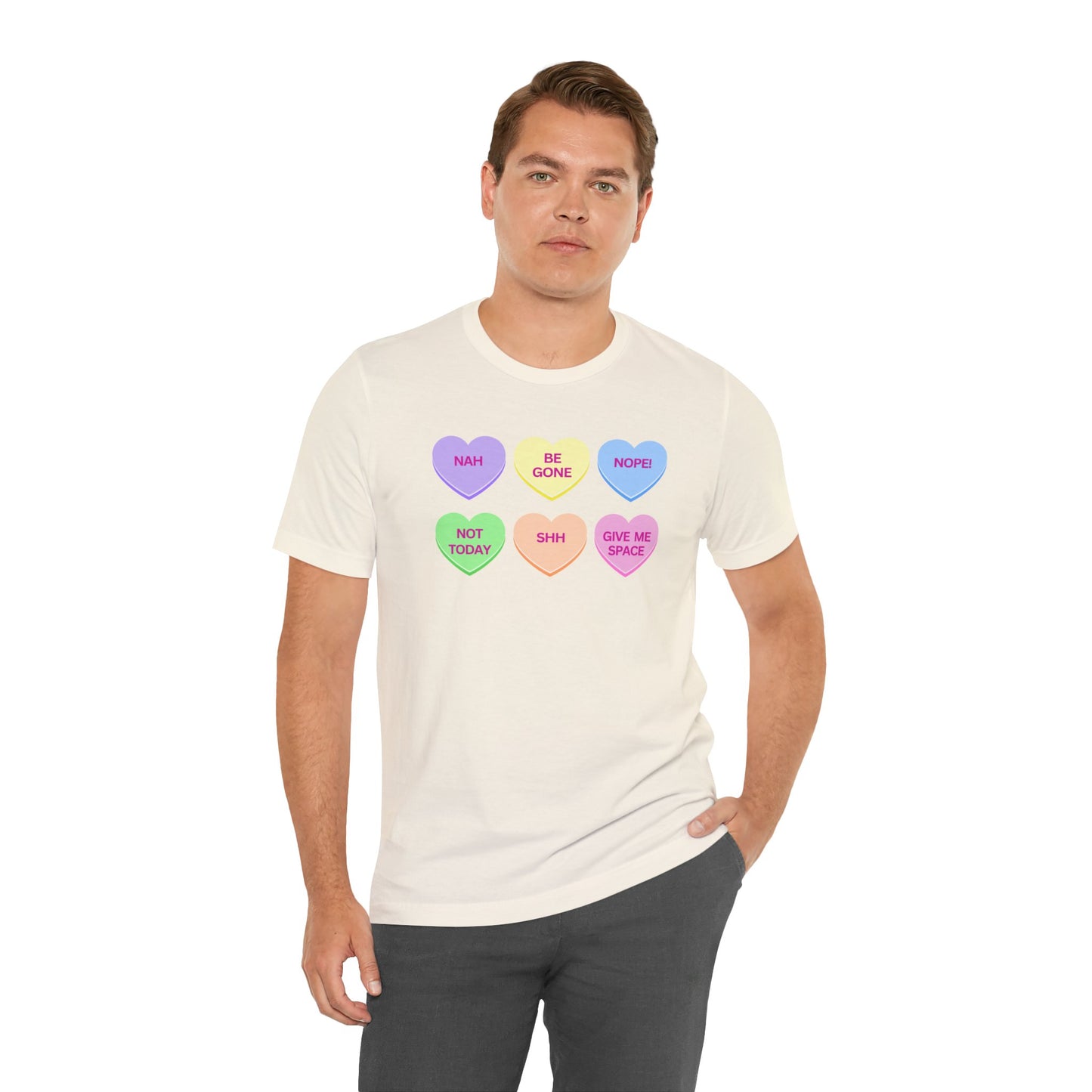 Funny Conversation Heart Unisex Jersey Short Sleeve Tee
