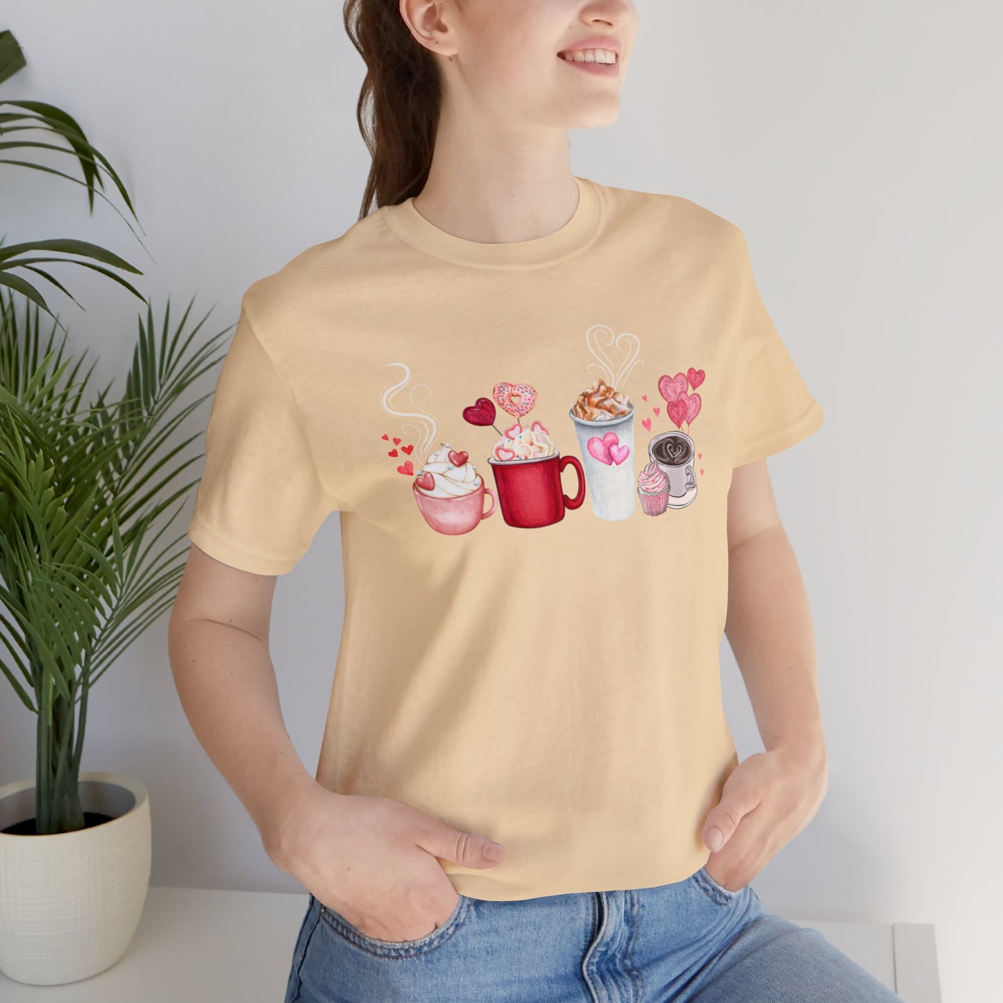 Valentines Coffee Unisex Short Sleeve Tee