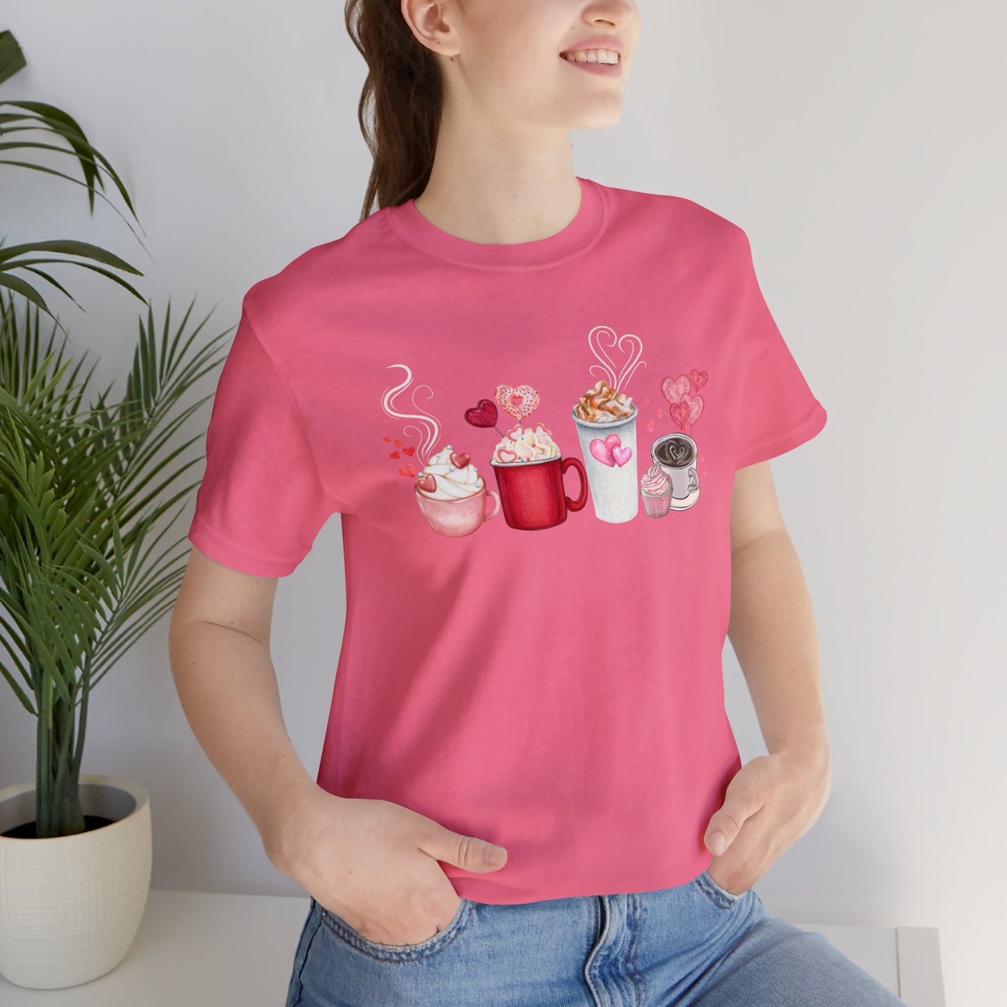 Valentines Coffee Unisex Short Sleeve Tee