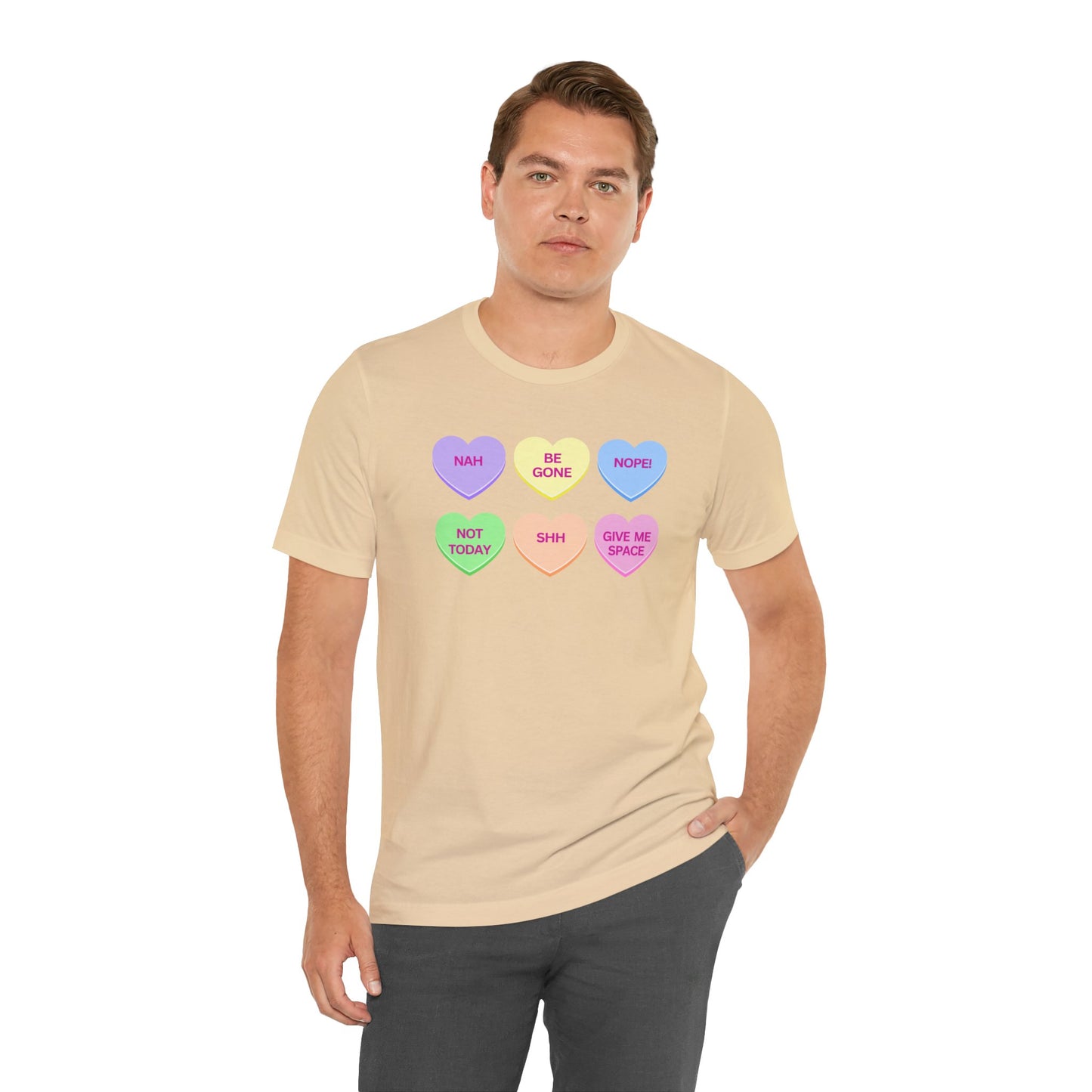 Funny Conversation Heart Unisex Jersey Short Sleeve Tee