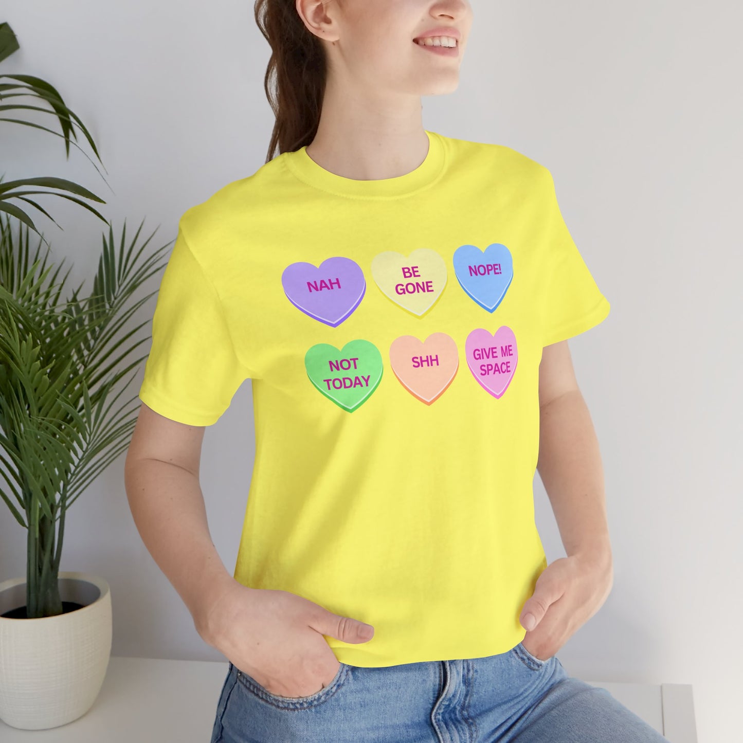 Funny Conversation Heart Unisex Jersey Short Sleeve Tee