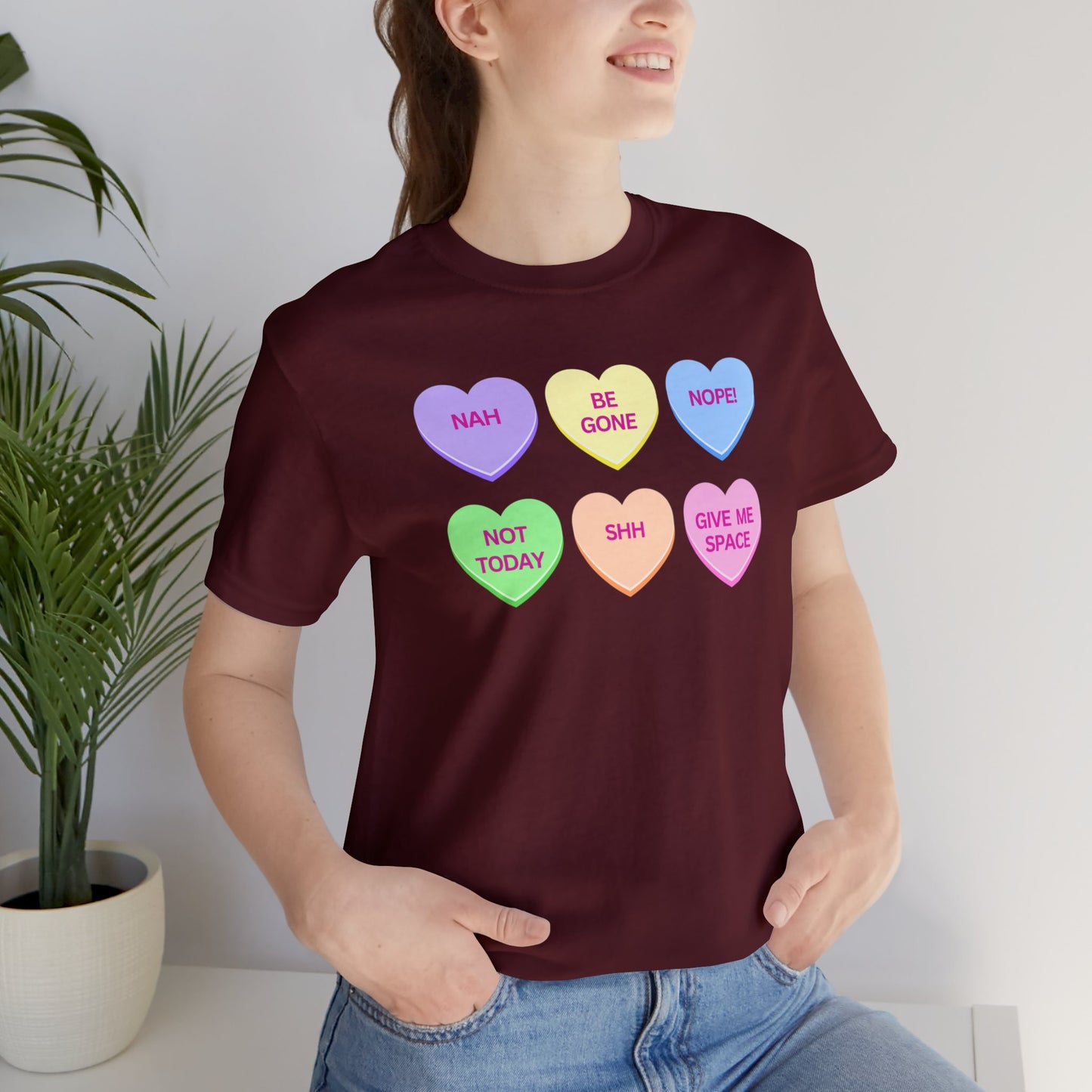 Funny Conversation Heart Unisex Jersey Short Sleeve Tee