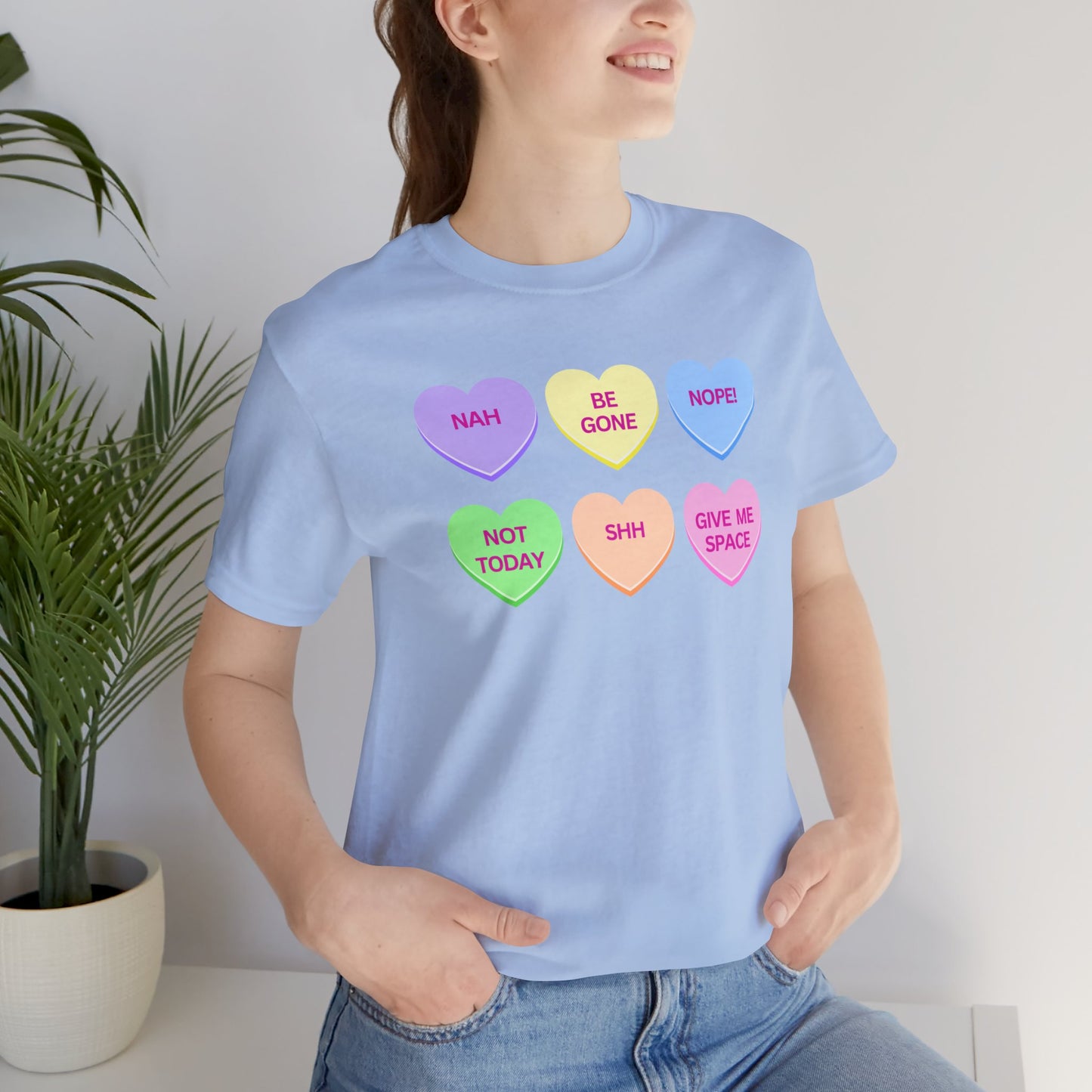 Funny Conversation Heart Unisex Jersey Short Sleeve Tee