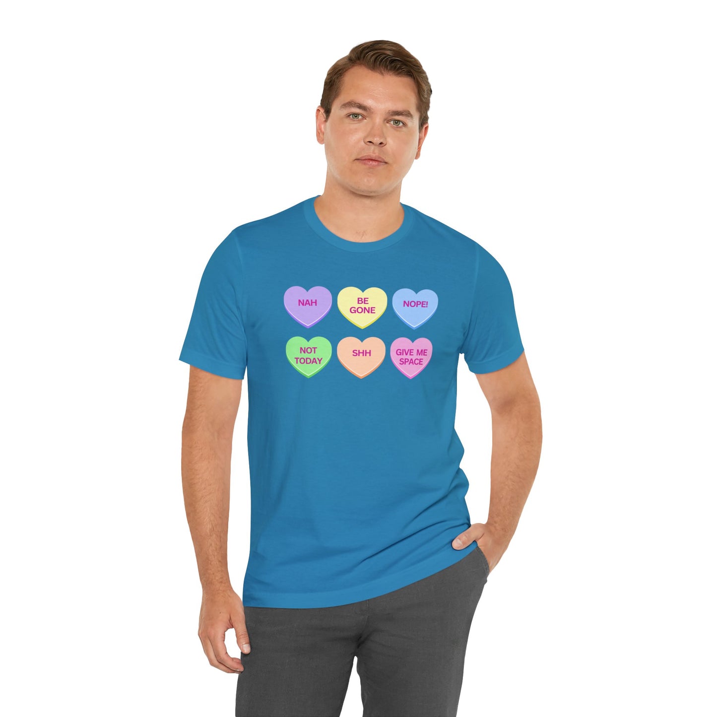 Funny Conversation Heart Unisex Jersey Short Sleeve Tee