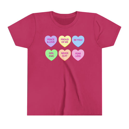 Positive Conversation Heart Youth Short Sleeve Tee